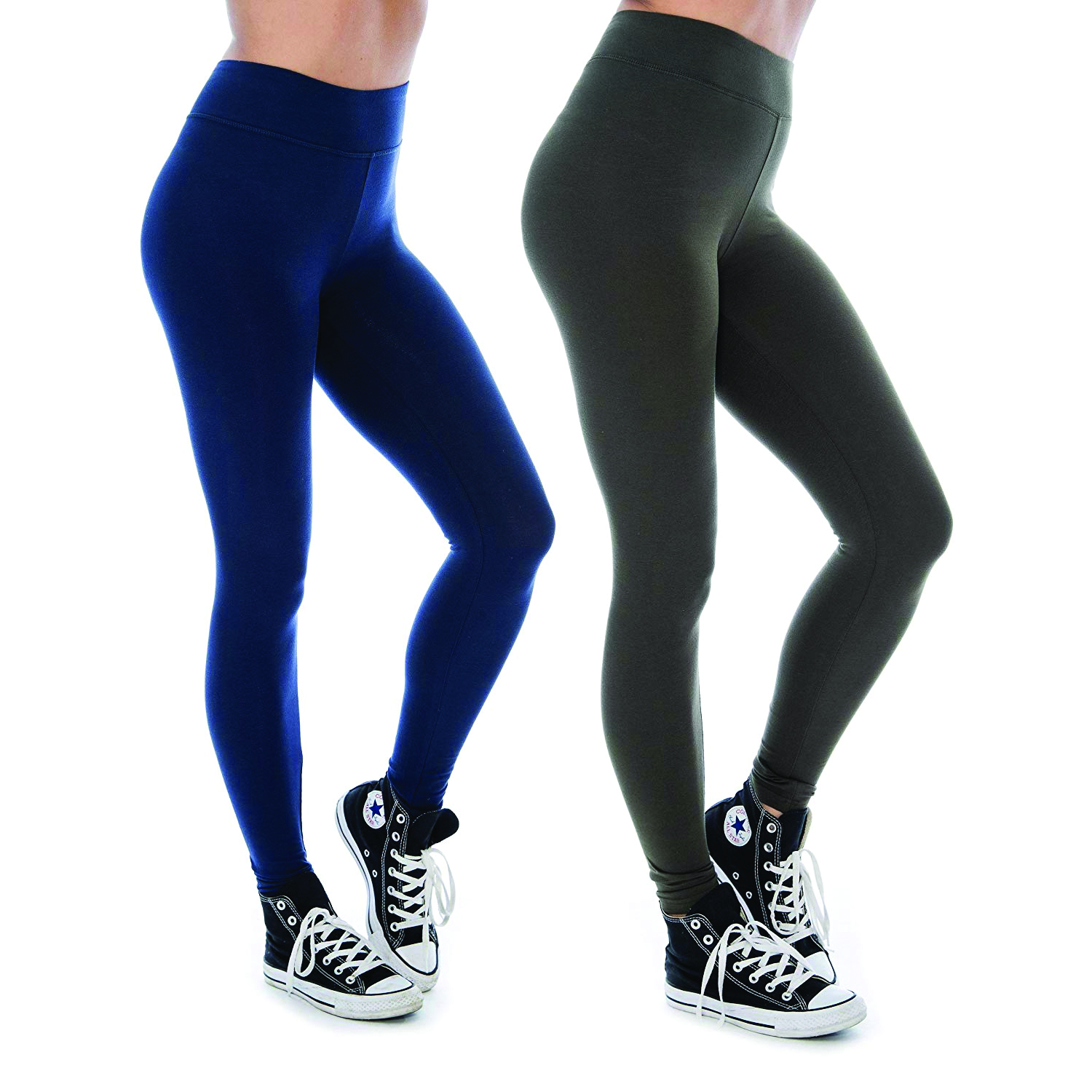 Women & Plus Soft Cotton Active Stretch Ankle Length Lightweight Leggings - Picture 83 of 92