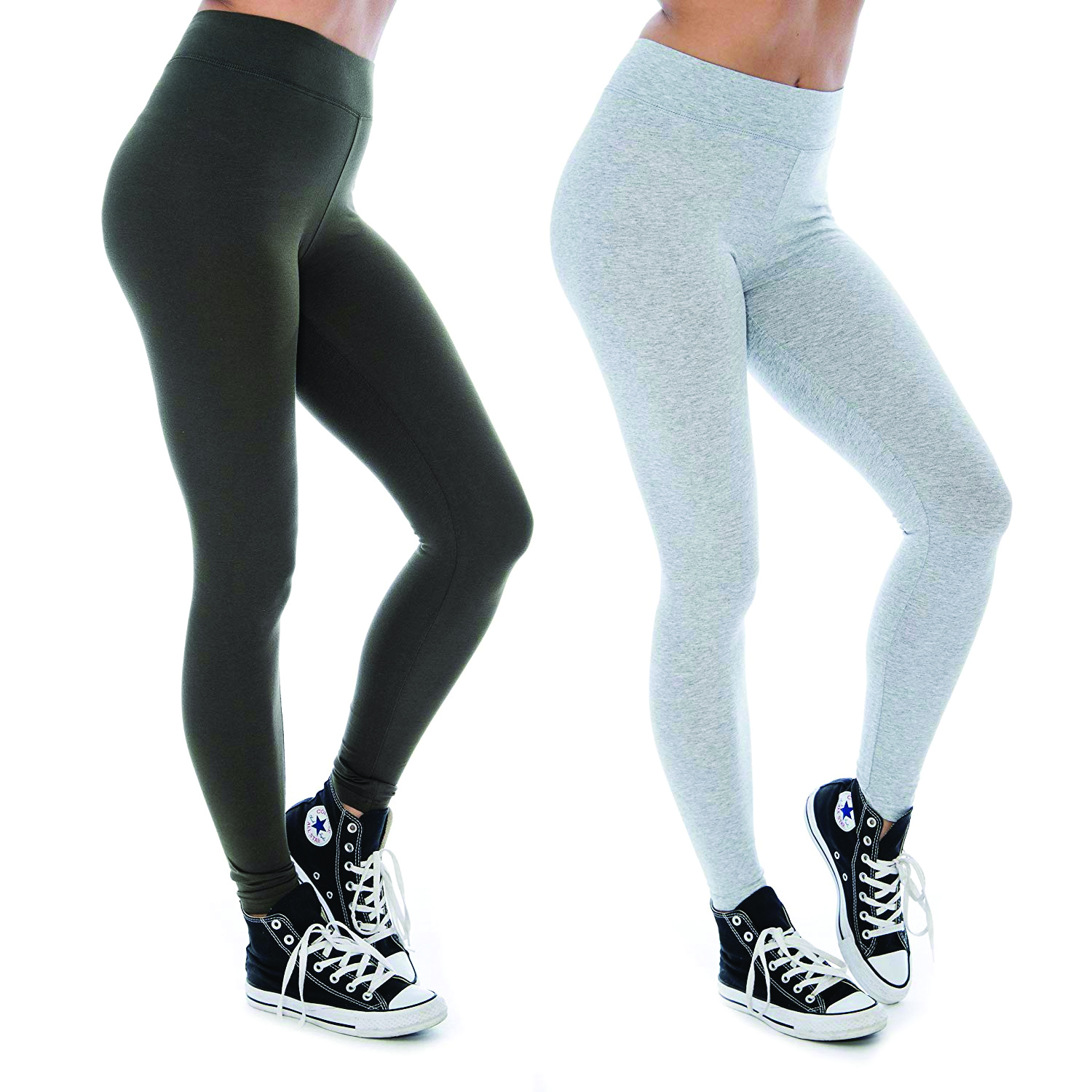 Women & Plus Soft Cotton Active Stretch Ankle Length Lightweight Leggings - Picture 86 of 92