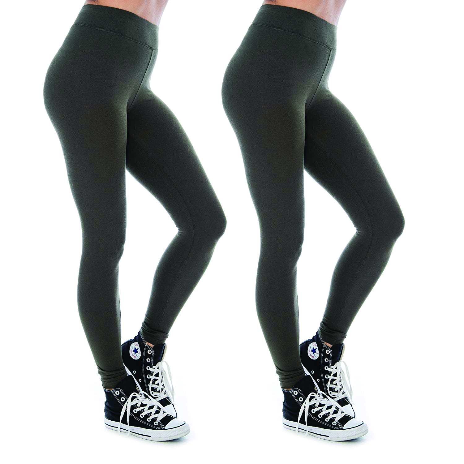 Women & Plus Soft Cotton Active Stretch Ankle Length Lightweight Leggings - Picture 89 of 92
