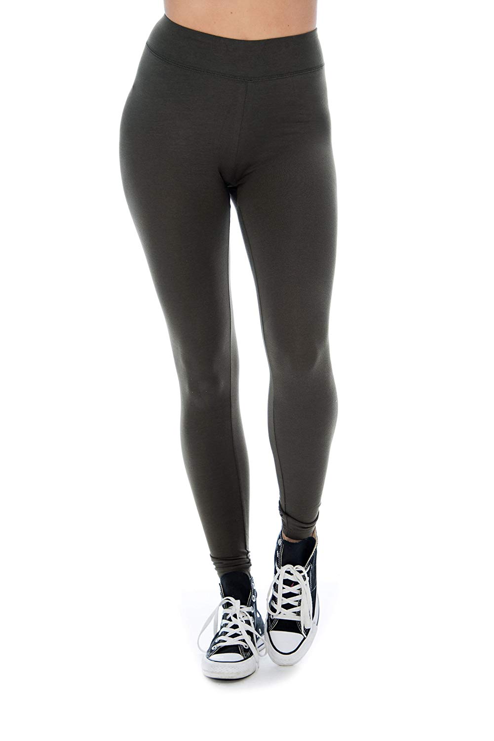 Women & Plus Soft Cotton Active Stretch Ankle Length Lightweight Leggings - Picture 23 of 92