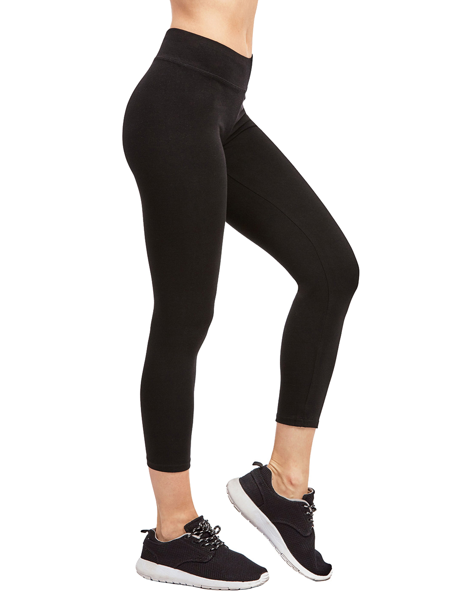 Women & Plus Soft Cotton Active Stretch Capri Length Lightweight Leggings S-3XL - Picture 34 of 75