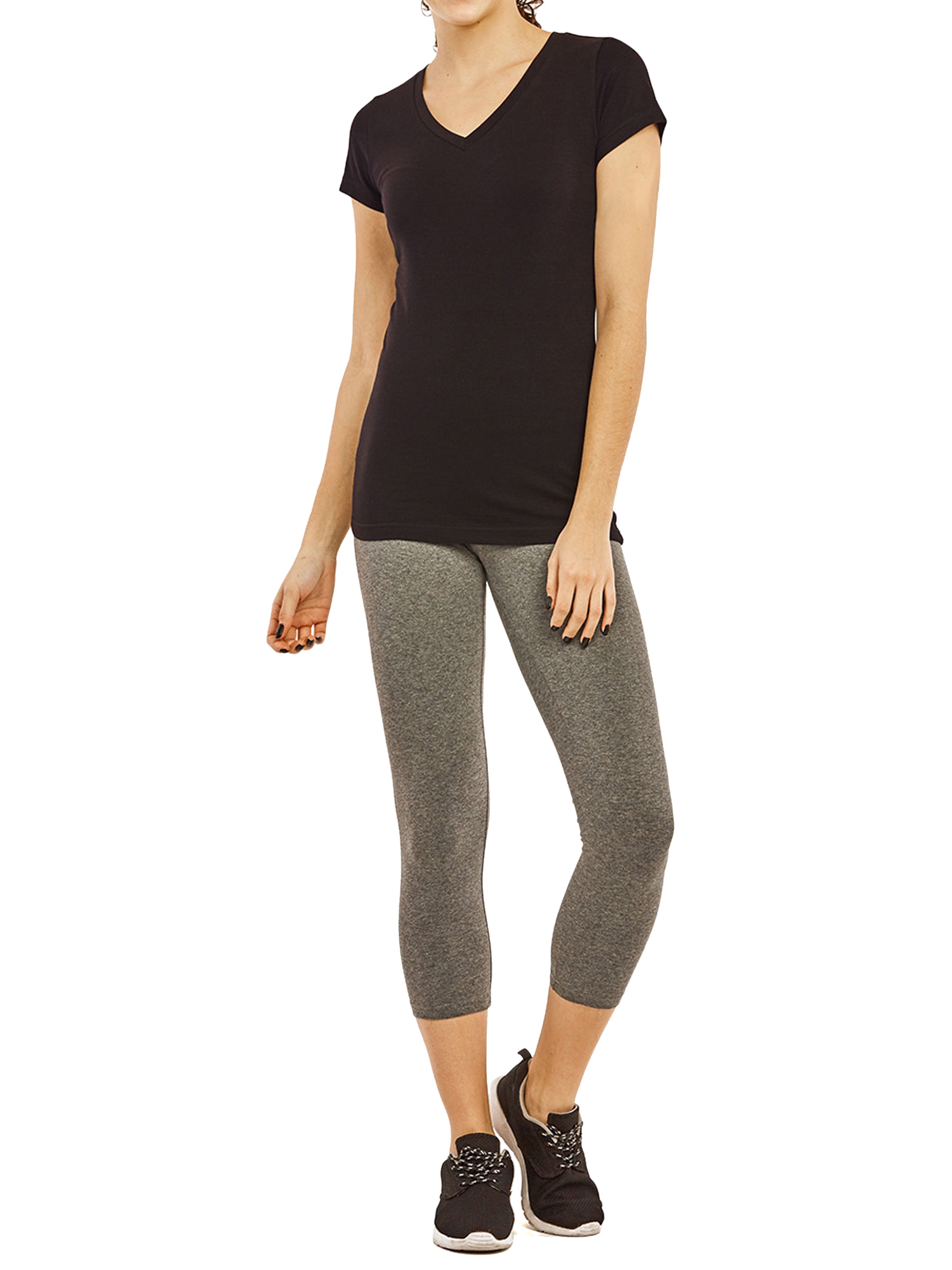 Women & Plus Soft Cotton Active Stretch Capri Length Lightweight Leggings S-3XL - Picture 75 of 75