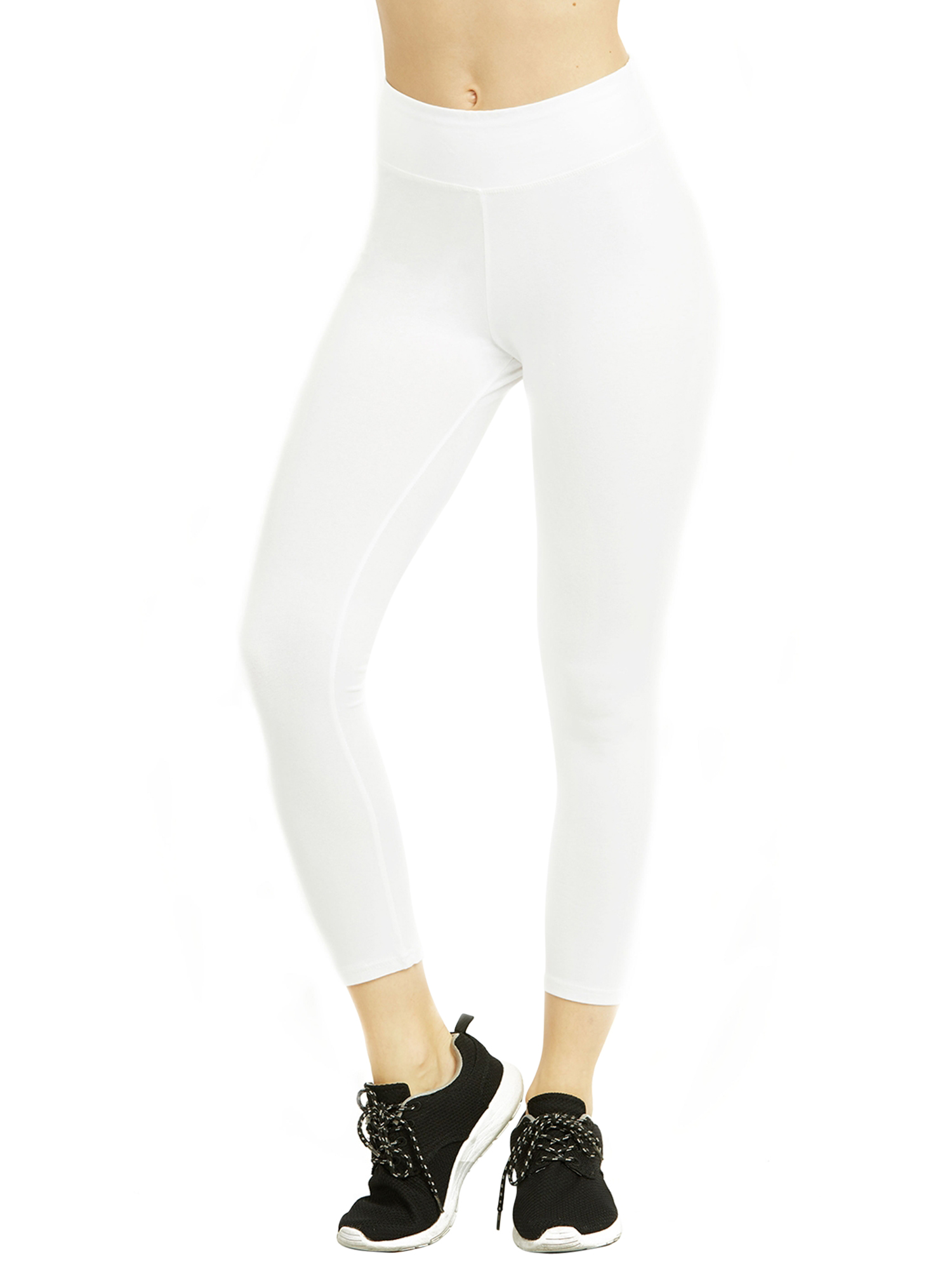 Women & Plus Soft Cotton Active Stretch Capri Length Lightweight Leggings S-3XL - Picture 18 of 75