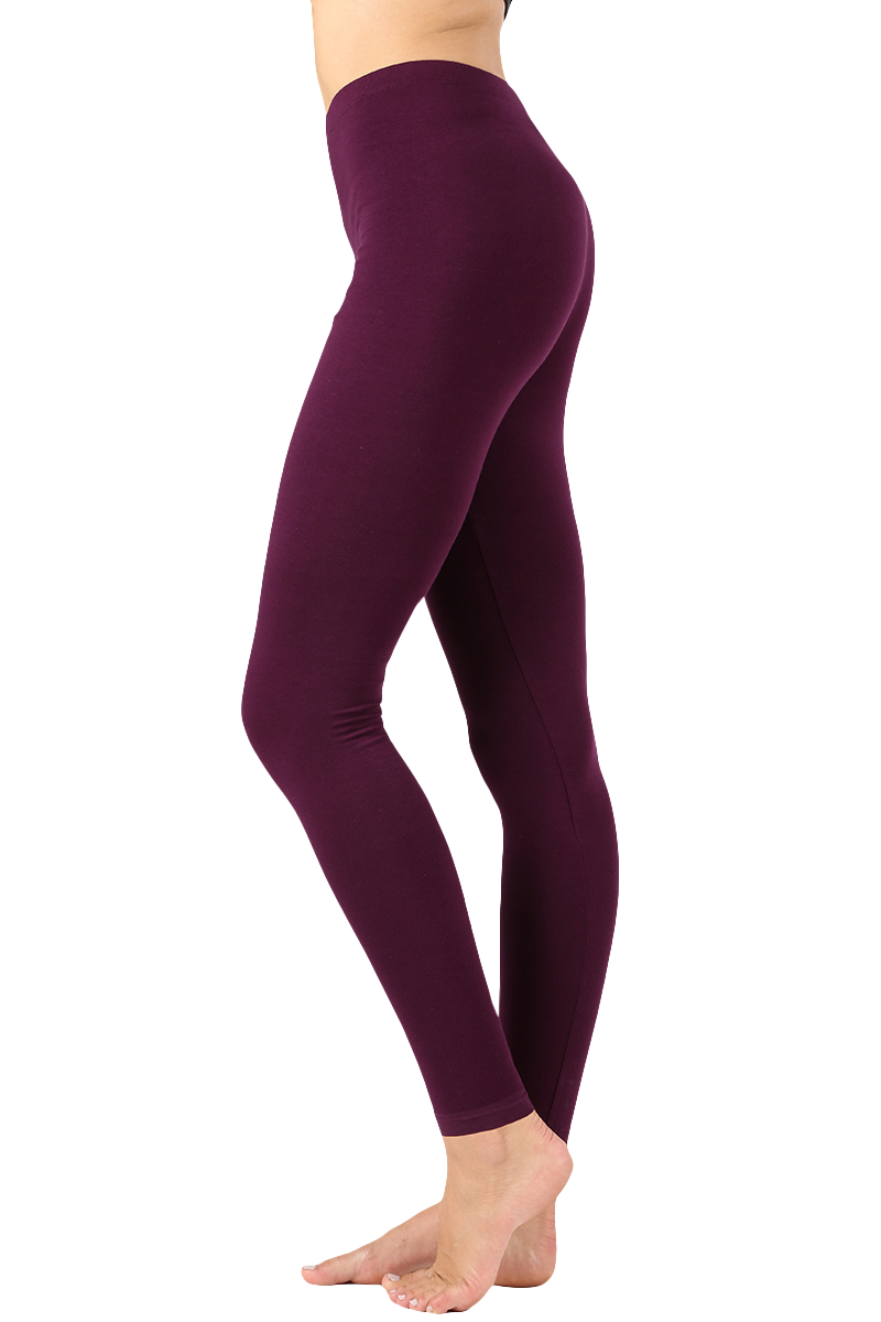 Women Casual High Waist Full Length Cotton Slim Workout Active Leggings