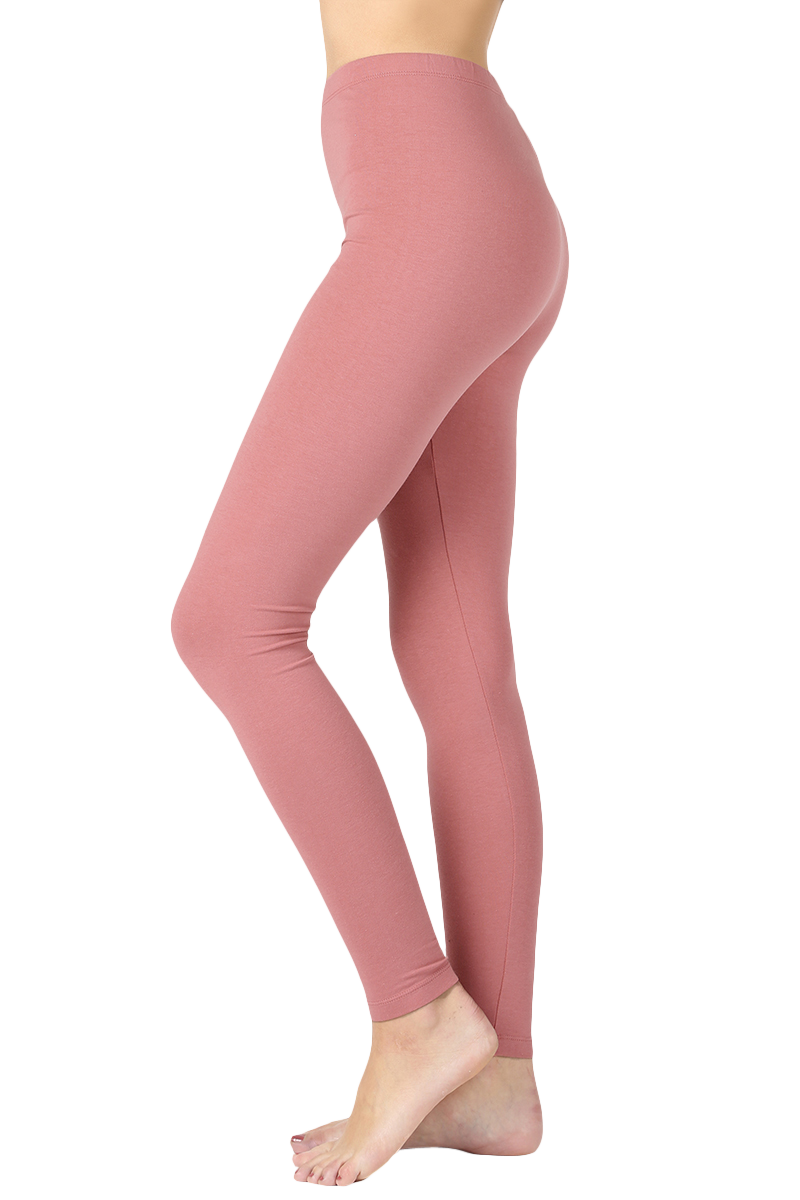 Women Casual High Waist Full Length Cotton Slim Workout Active Leggings