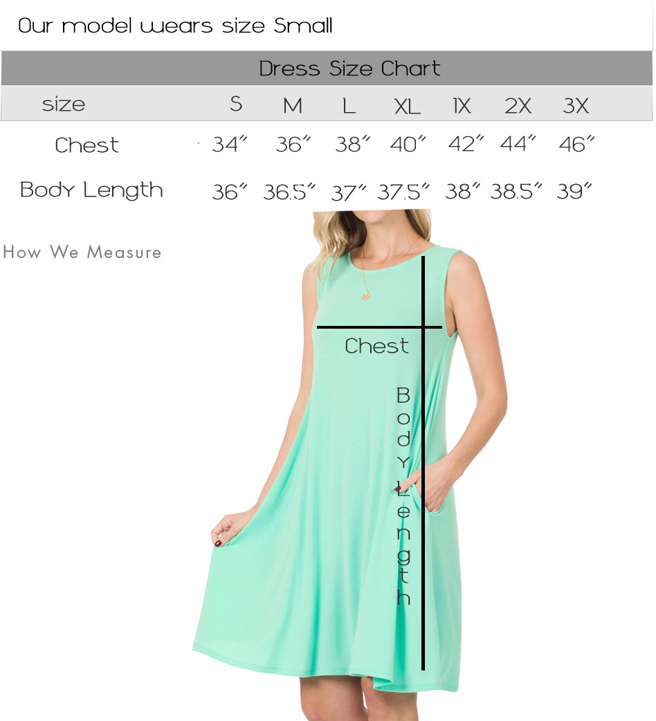 Zenana's Plus Size Sleeveless Jersey Flared Swing Tank Dress with Side Pockets - Picture 64 of 77