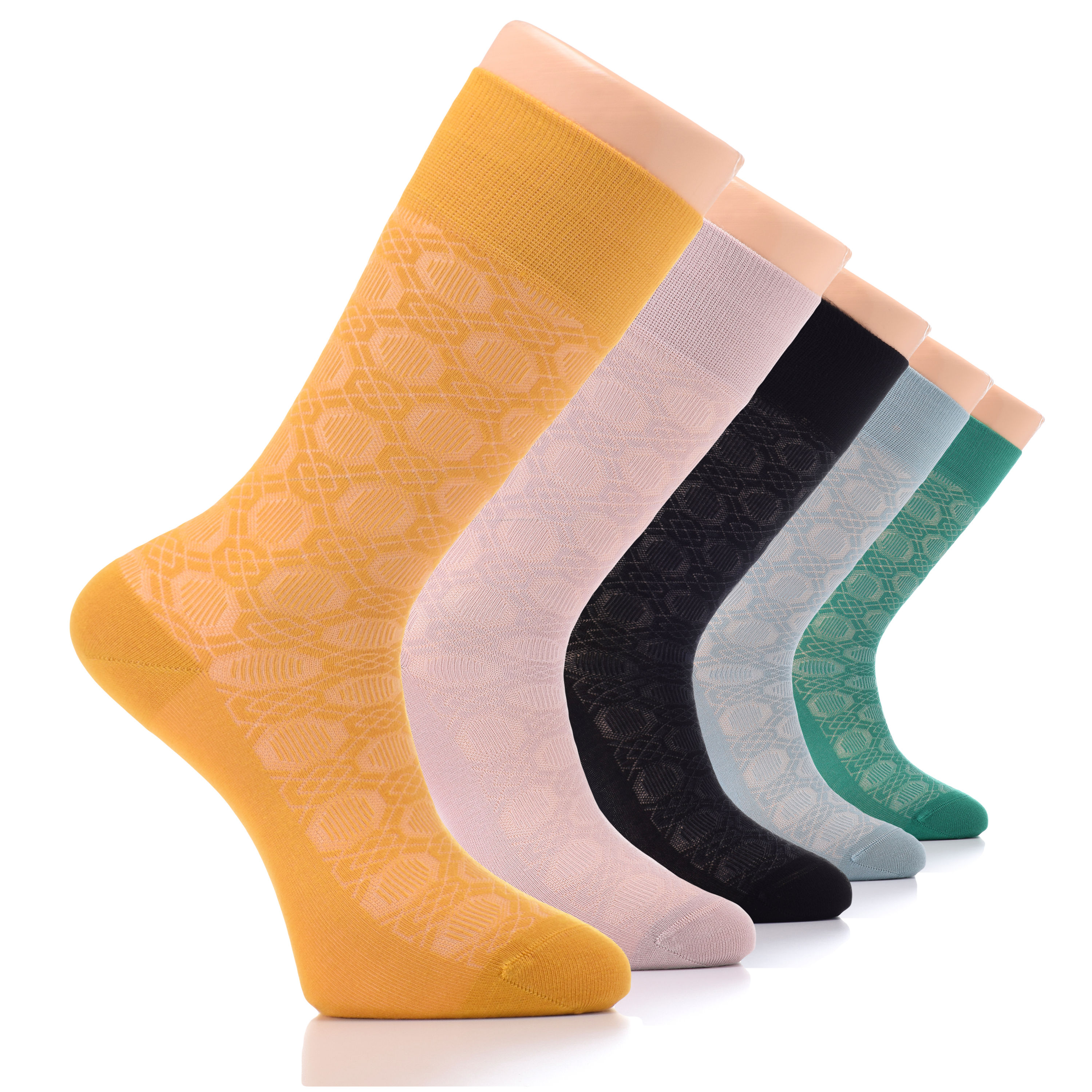 HERREN Dress Crew Bambus Socken, MEDIUM, FARBE, gemustert, Business, Freizeit, 4 Paar - Bild 8 von 15