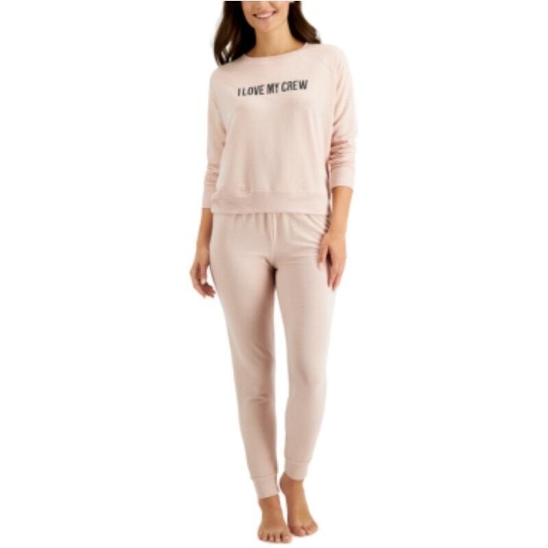 Family Pajamas Matching Women's Crew Pajamas Pink - Picture 4 of 5