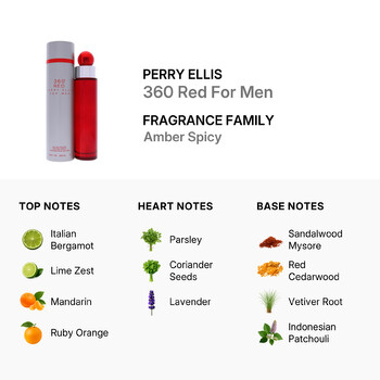 360 Red for Men by Perry Ellis EDT Spray 6.7 oz (200 ml) (m)