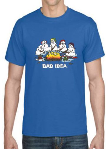 Erwachsene DryBlend® T-Shirt - (BAD IDEA - WINTER / WEIHNACHTEN) - Bild 26 von 72