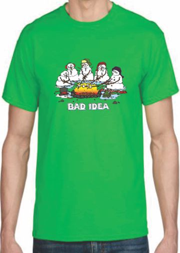 Erwachsene DryBlend® T-Shirt - (BAD IDEA - WINTER / WEIHNACHTEN) - Bild 48 von 72