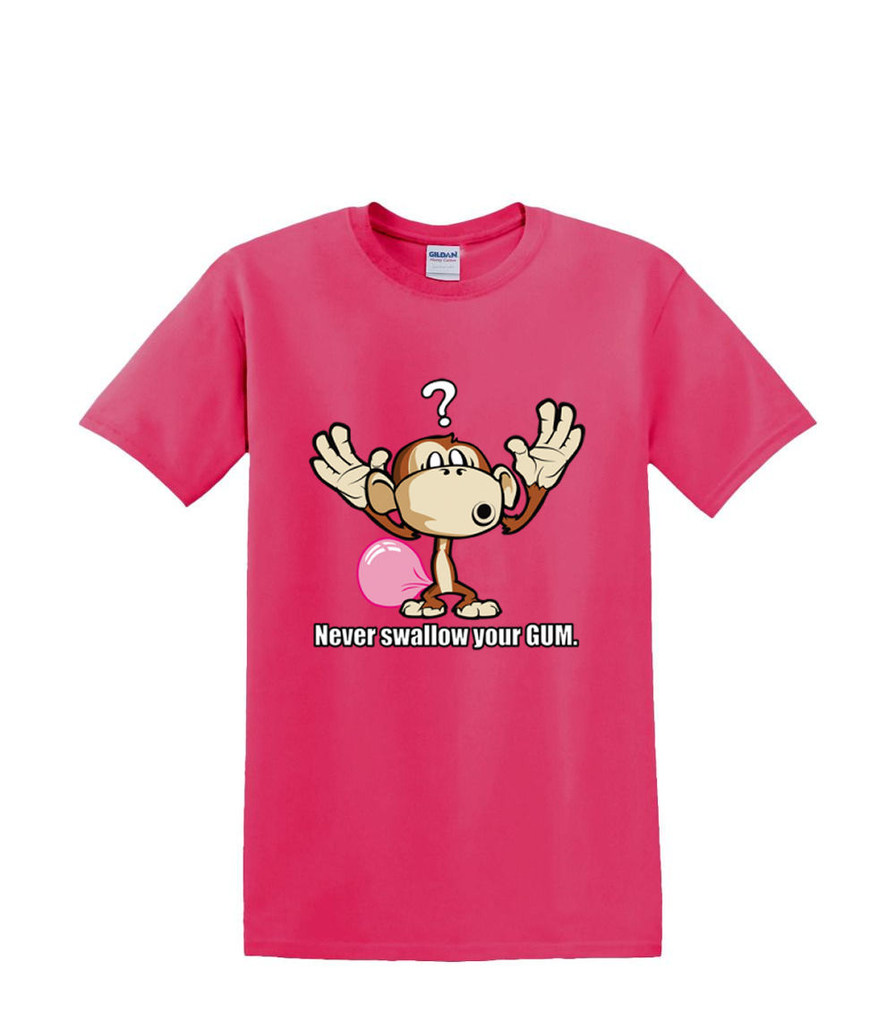 T-Shirt S to 2xl 3xl - NEVER SWALLOW your gun monkey - food fart Fun Humor Adult - Picture 64 of 72