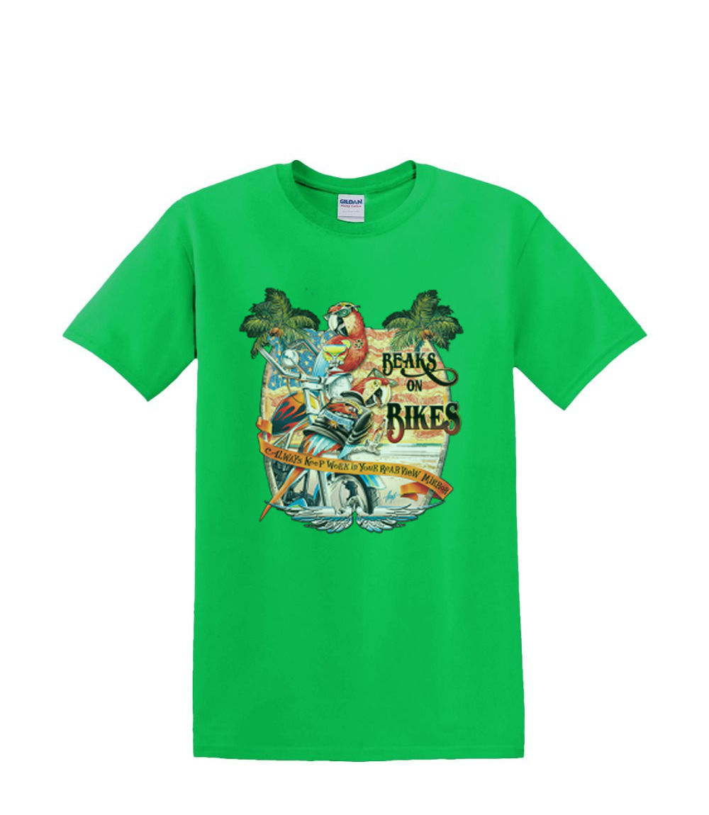 T-Shirt S bis 2XL 3XL Schnäbel am Fahrrad Papagei Vogel Resort Tropisch Maritim Spaß - Bild 20 von 72