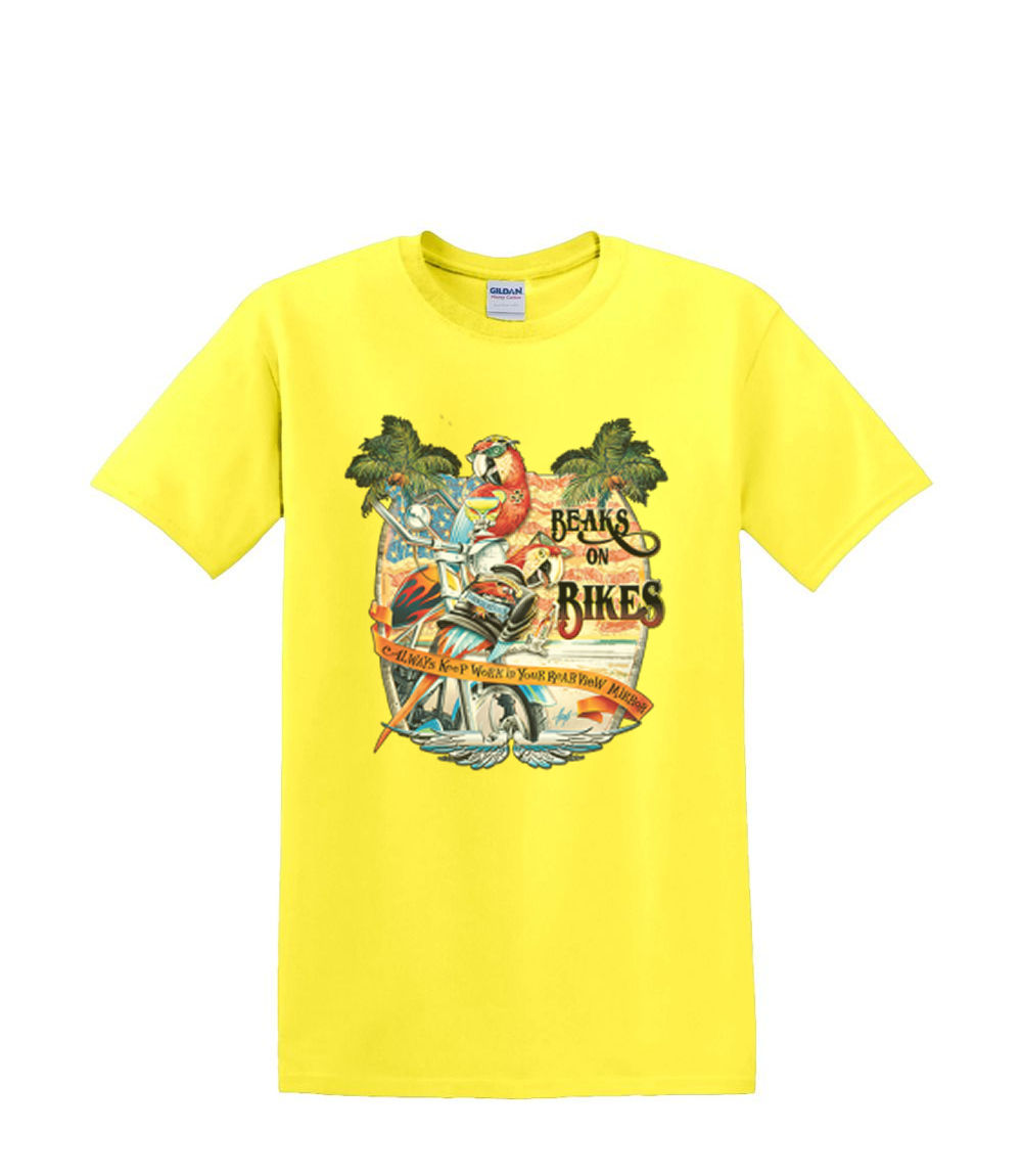 T-Shirt S bis 2XL 3XL Schnäbel am Fahrrad Papagei Vogel Resort Tropisch Maritim Spaß - Bild 52 von 72