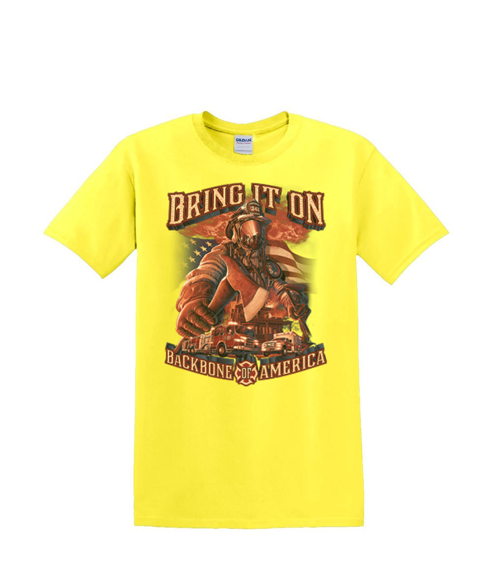 Camiseta S a 2XL 3XL - COLUMNA VERTEBRAL de AMERICA BOMBERO profesional fuego exterior - Imagen 53 de 72