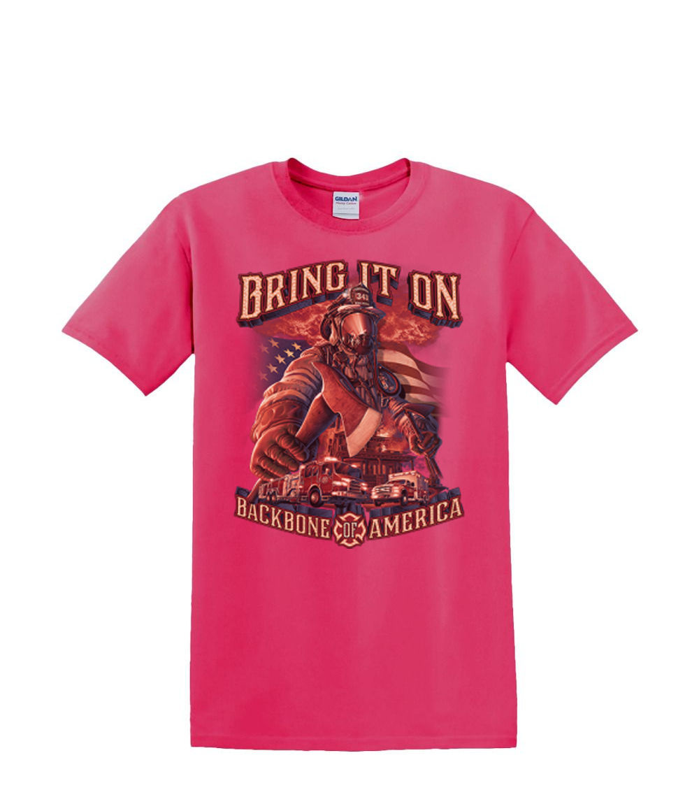 Camiseta S a 2XL 3XL - COLUMNA VERTEBRAL de AMERICA BOMBERO profesional fuego exterior - Imagen 61 de 72