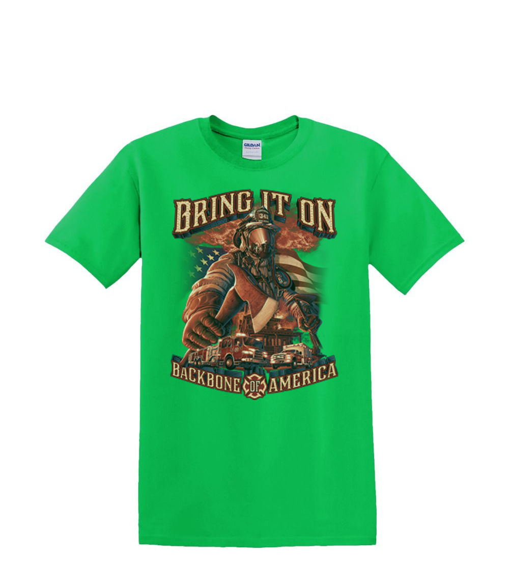 Camiseta S a 2XL 3XL - COLUMNA VERTEBRAL de AMERICA BOMBERO profesional fuego exterior - Imagen 22 de 72