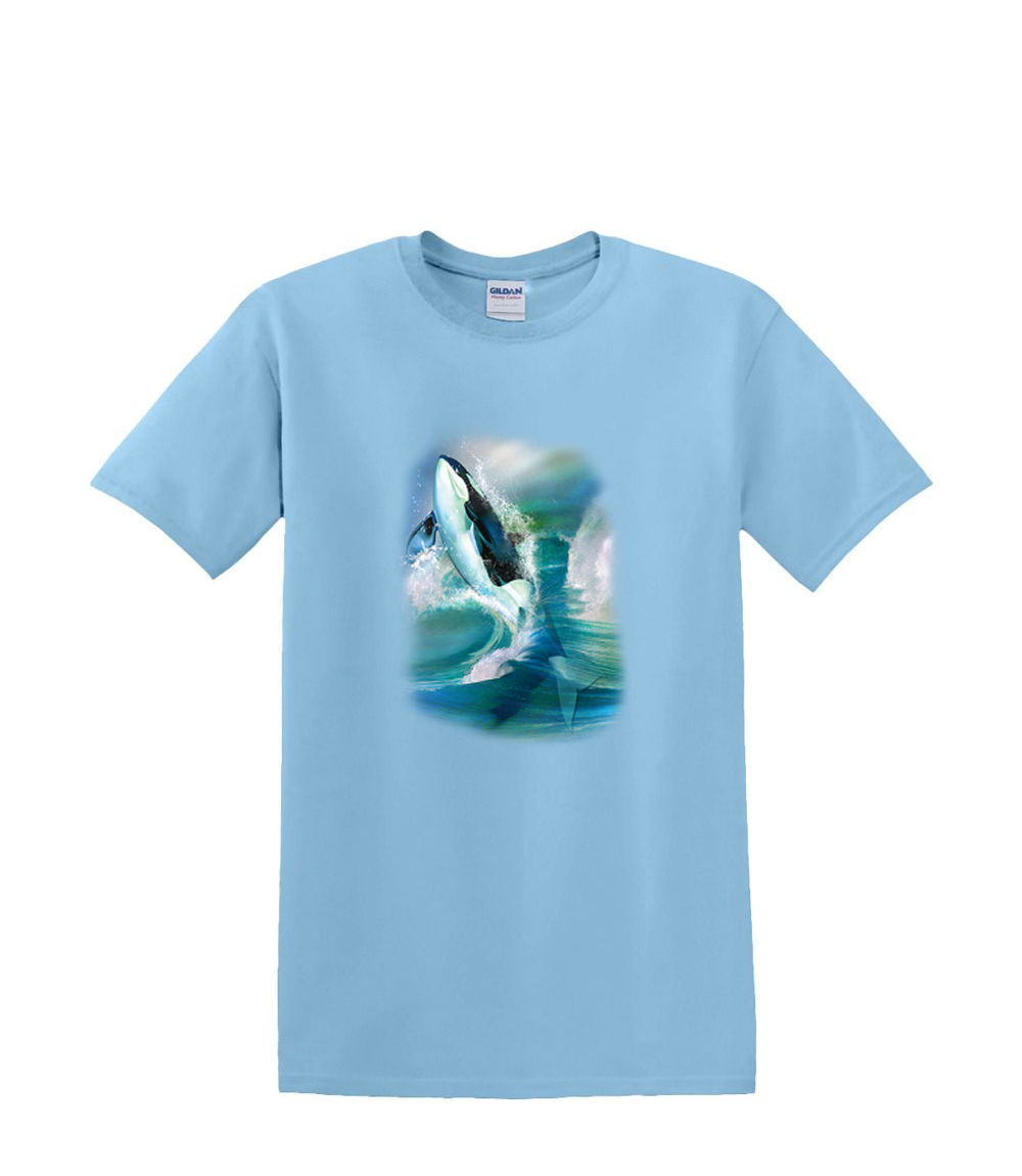 T-Shirt S to 2XL 3XL - ORCA BREAK THROUGH - WHALE MARINE NATURE Adult - Picture 17 of 36