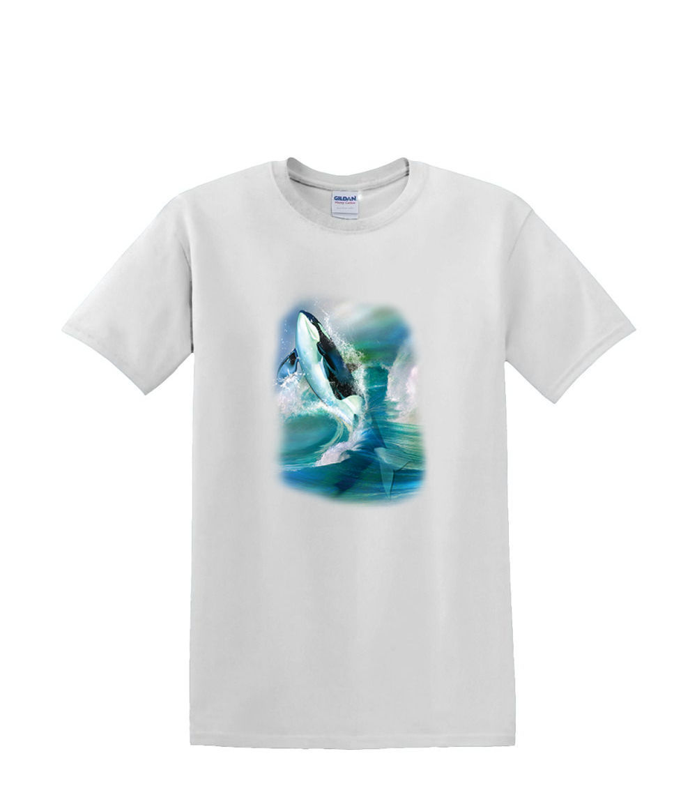 T-Shirt S to 2XL 3XL - ORCA BREAK THROUGH - WHALE MARINE NATURE Adult - Picture 30 of 36