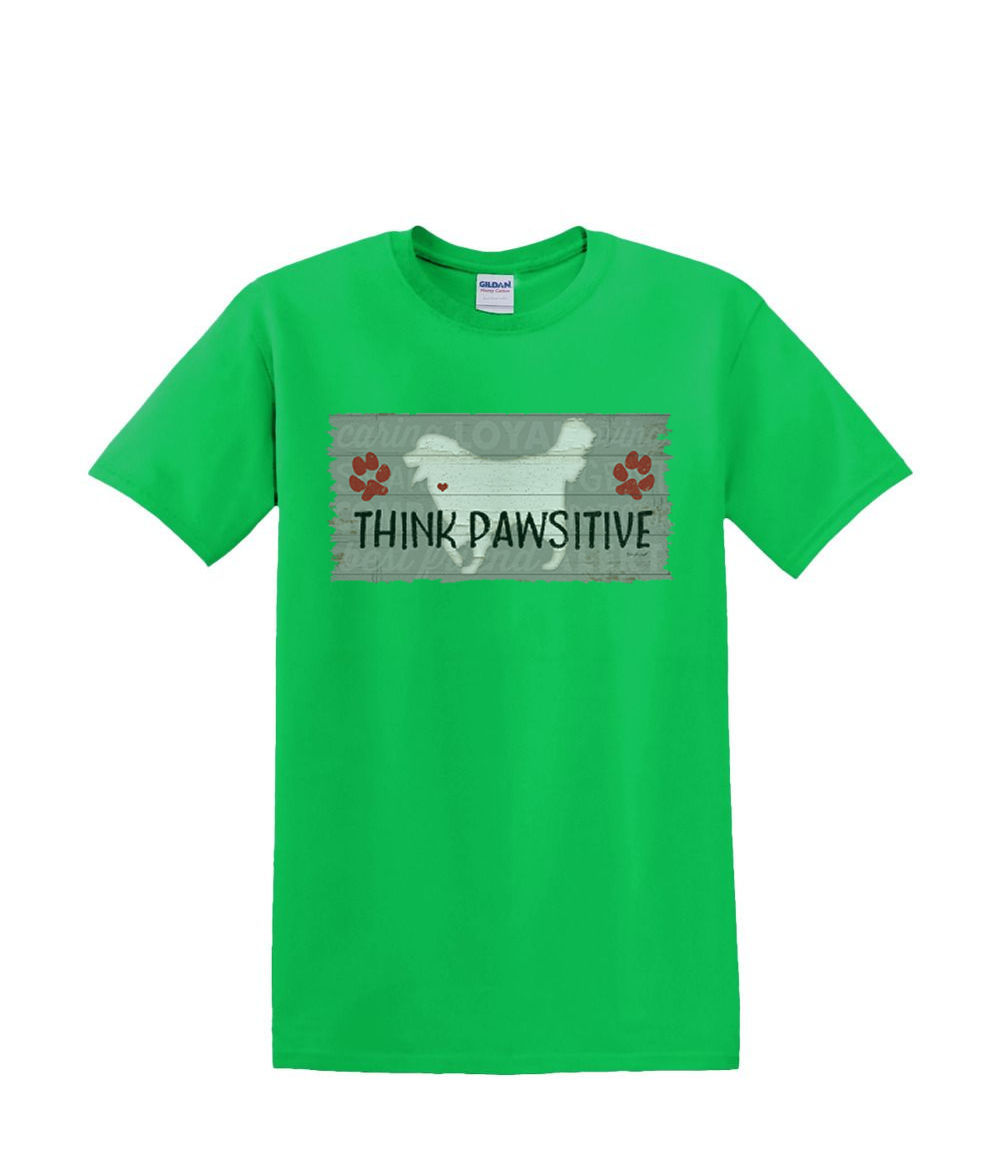 T-Shirt S to 2XL 3XL - THINK PAWSITIVE dog puppy animal fun adult - Picture 24 of 72