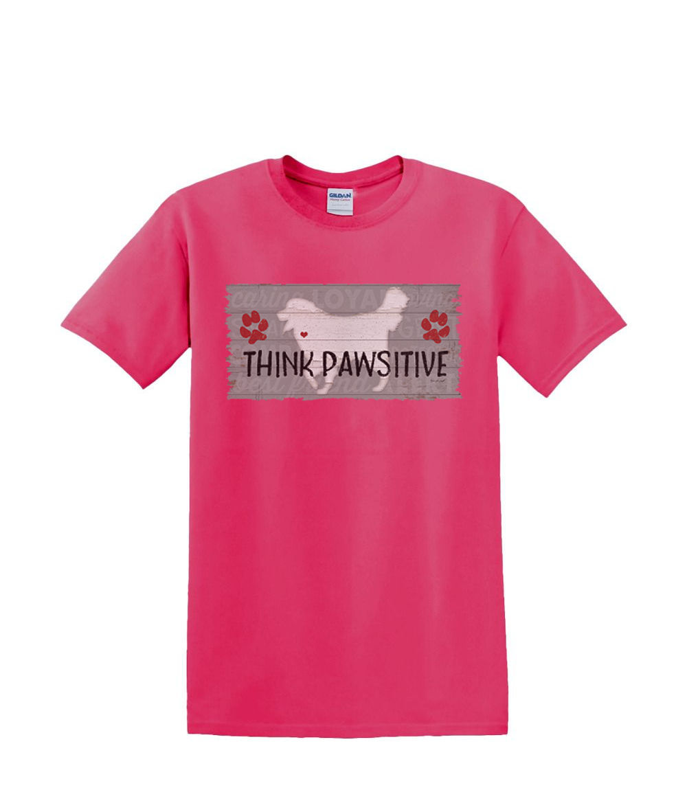T-Shirt S to 2XL 3XL - THINK PAWSITIVE dog puppy animal fun adult - Picture 66 of 72