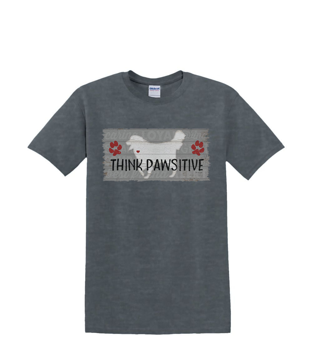 T-Shirt S to 2XL 3XL - THINK PAWSITIVE dog puppy animal fun adult - Picture 58 of 72