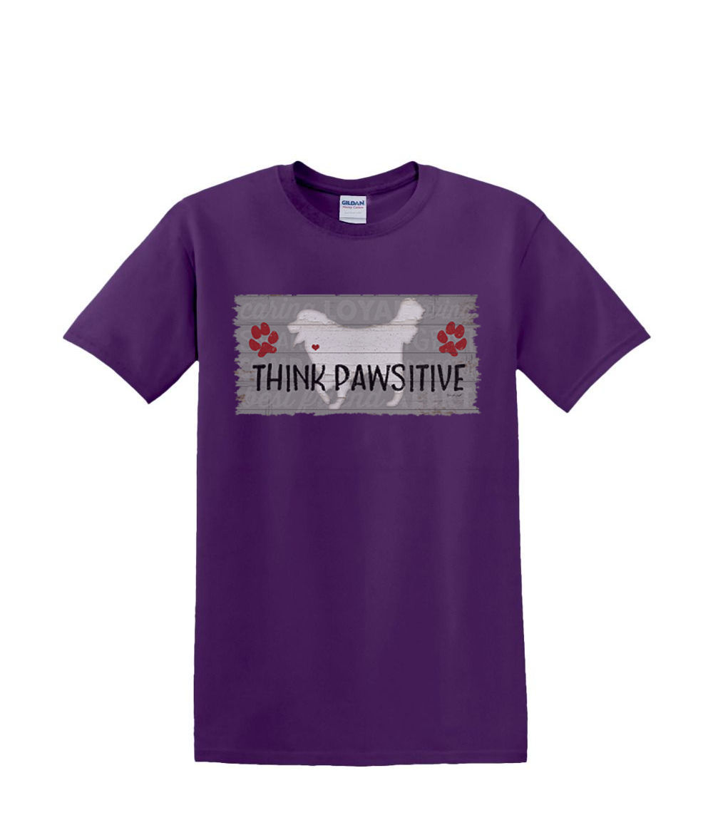 T-Shirt S to 2XL 3XL - THINK PAWSITIVE dog puppy animal fun adult - Picture 28 of 72