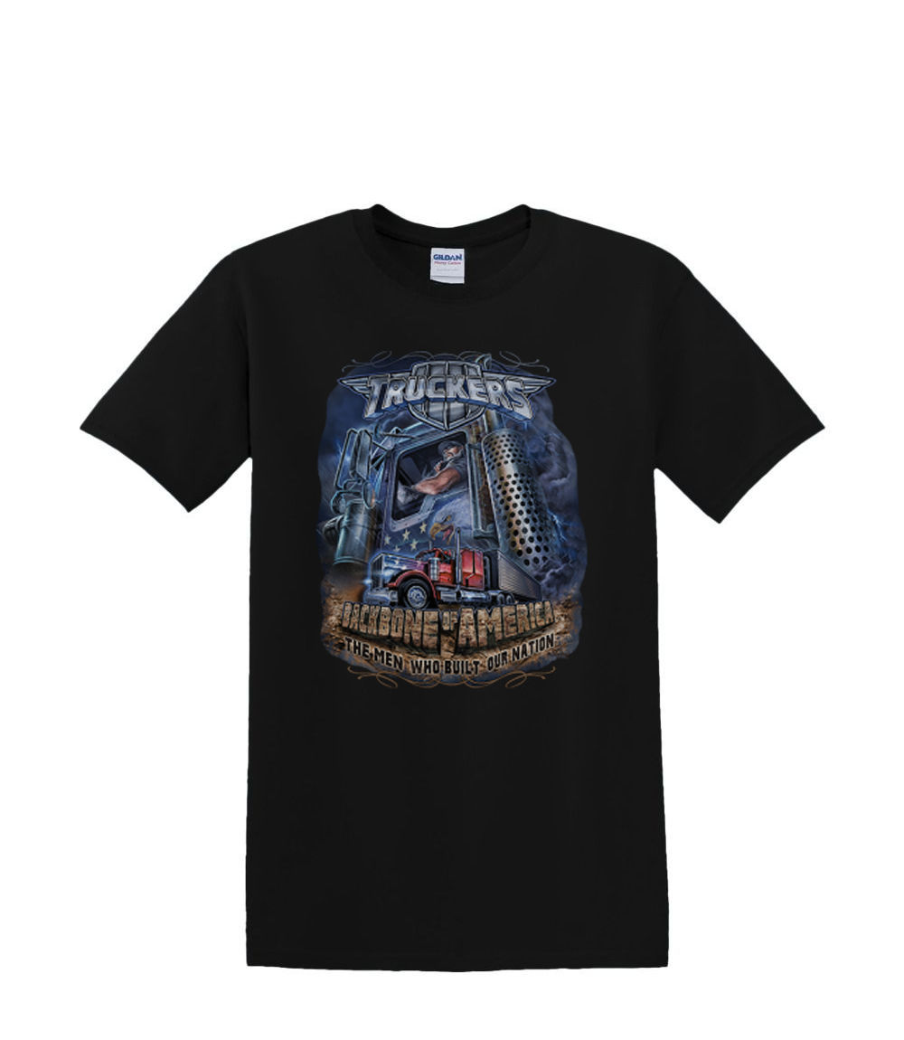 T-Shirt S to 2XL 3XL -BACKBONE of AMERICA TRUCKER outdoor fun adult