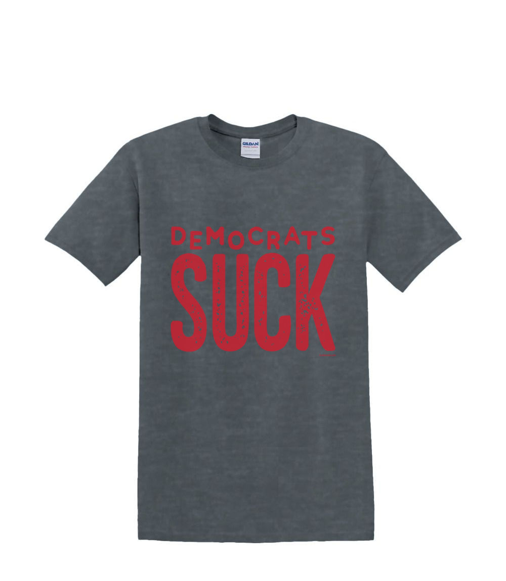 T-Shirt S to 2XL 3XL - DEMOCRATS SUCK humor political comic fun adult - Picture 59 of 72