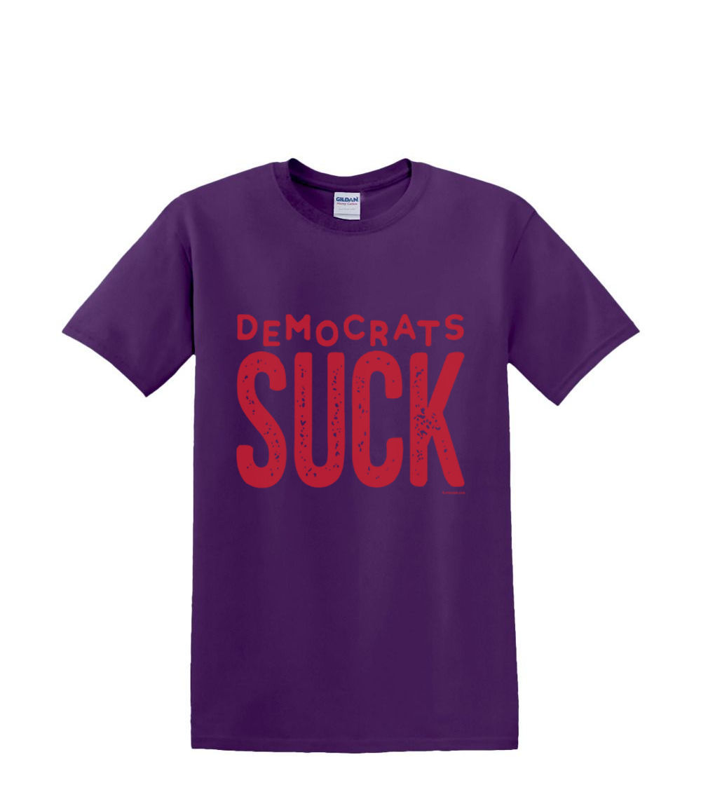 T-Shirt S to 2XL 3XL - DEMOCRATS SUCK humor political comic fun adult - Picture 29 of 72