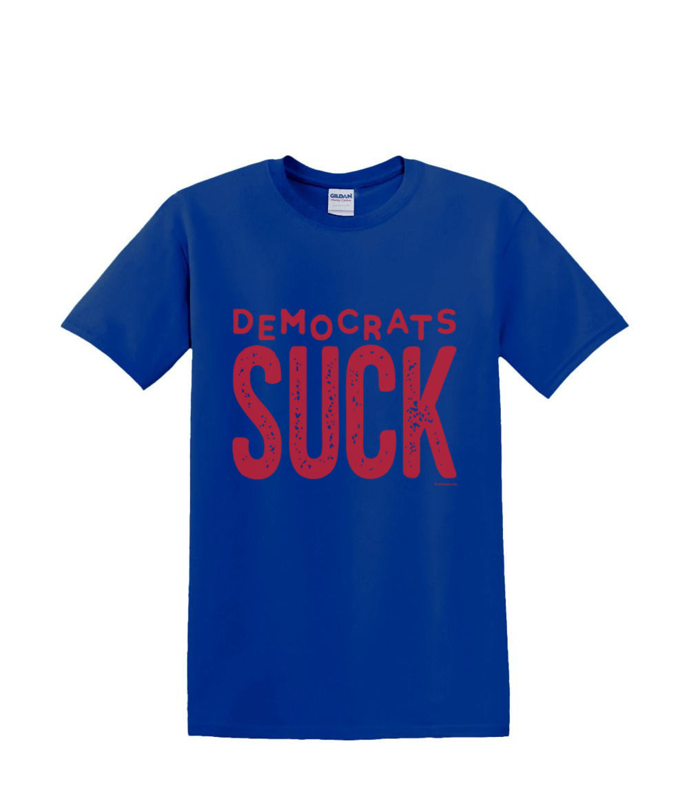 T-Shirt S to 2XL 3XL - DEMOCRATS SUCK humor political comic fun adult - Picture 36 of 72