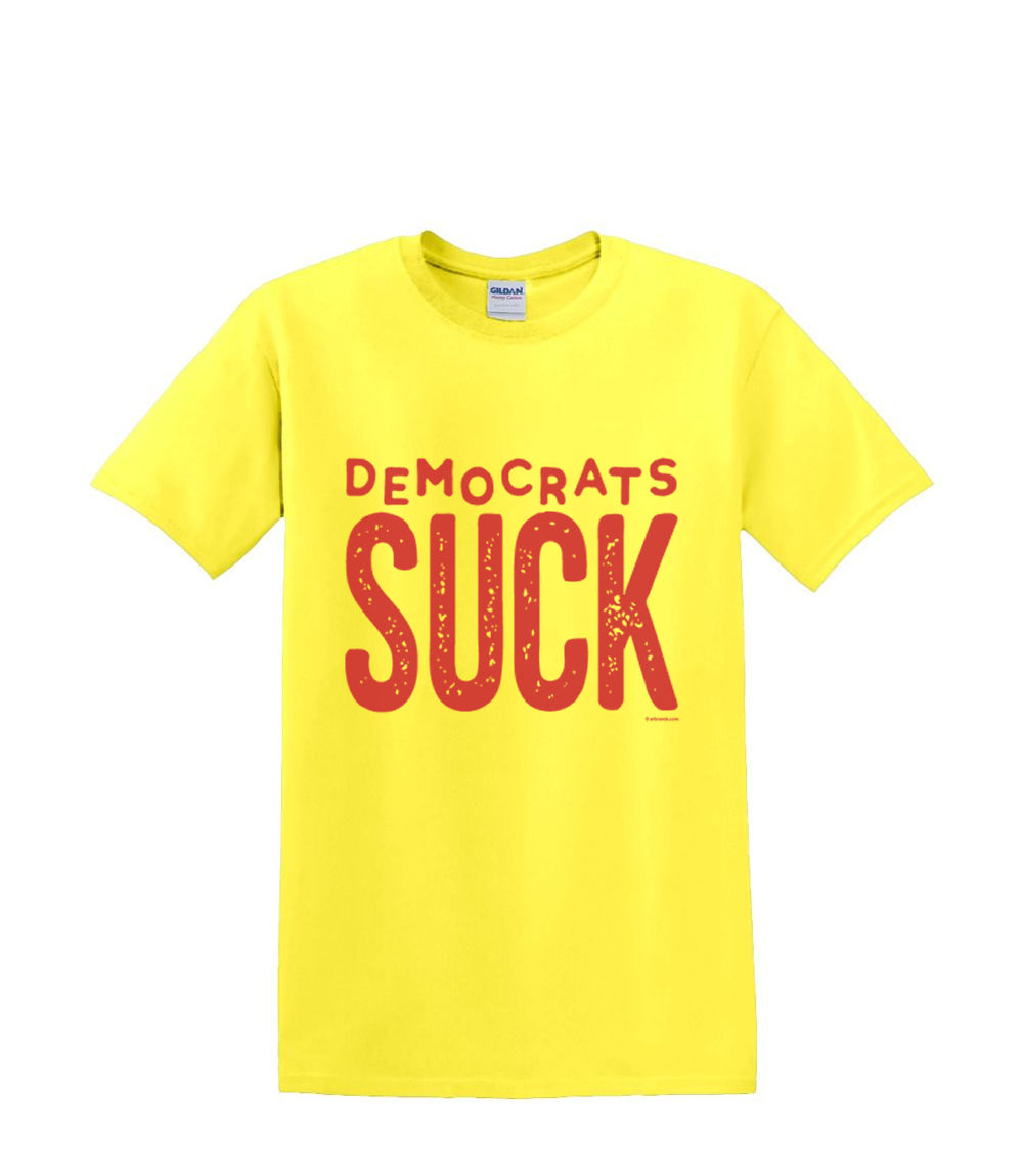 T-Shirt S to 2XL 3XL - DEMOCRATS SUCK humor political comic fun adult - Picture 52 of 72