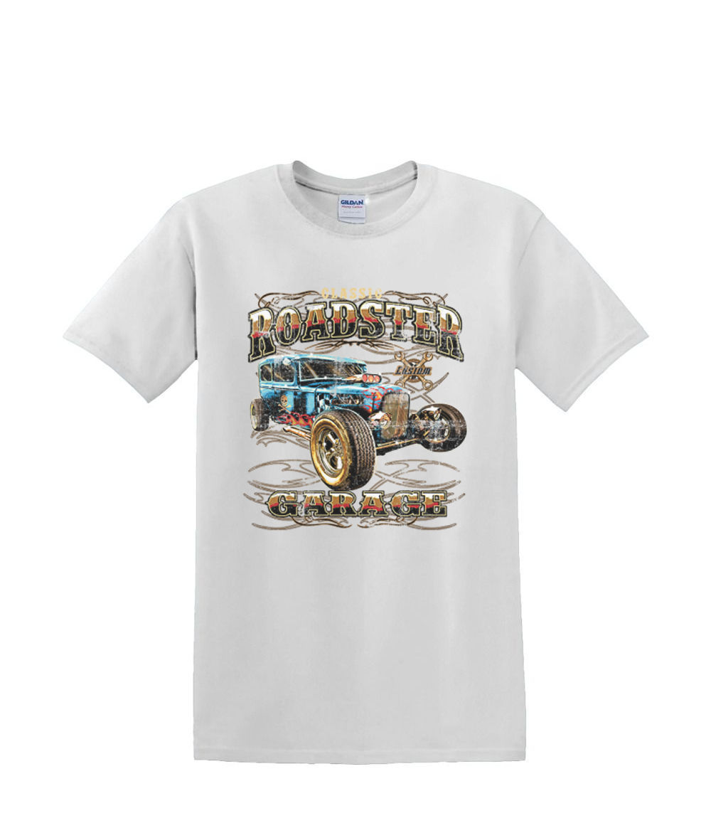 T-Shirt S to 2XL 3XL - classic AMERICAN roadster hotrod GARAGE coupe car adult - Picture 43 of 72