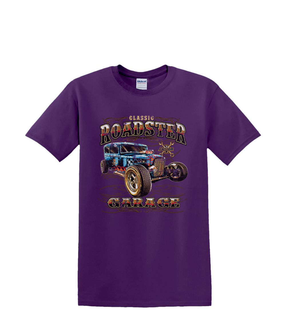 T-Shirt S to 2XL 3XL - classic AMERICAN roadster hotrod GARAGE coupe car adult - Picture 25 of 72