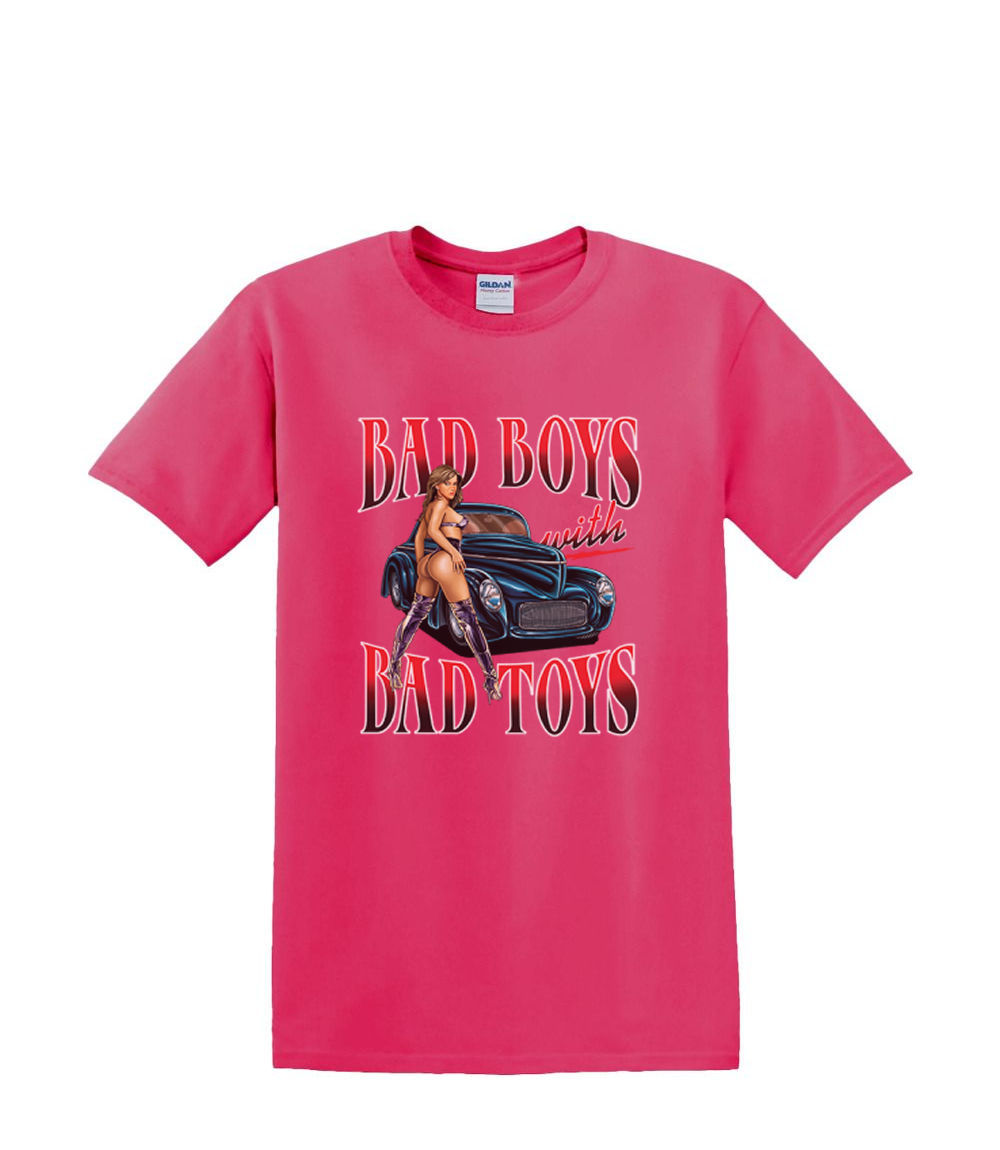 t-Shirt S to 2XL 3XL - BAD BOYS bad toys hotrod sled pinup fun adult - Picture 64 of 72