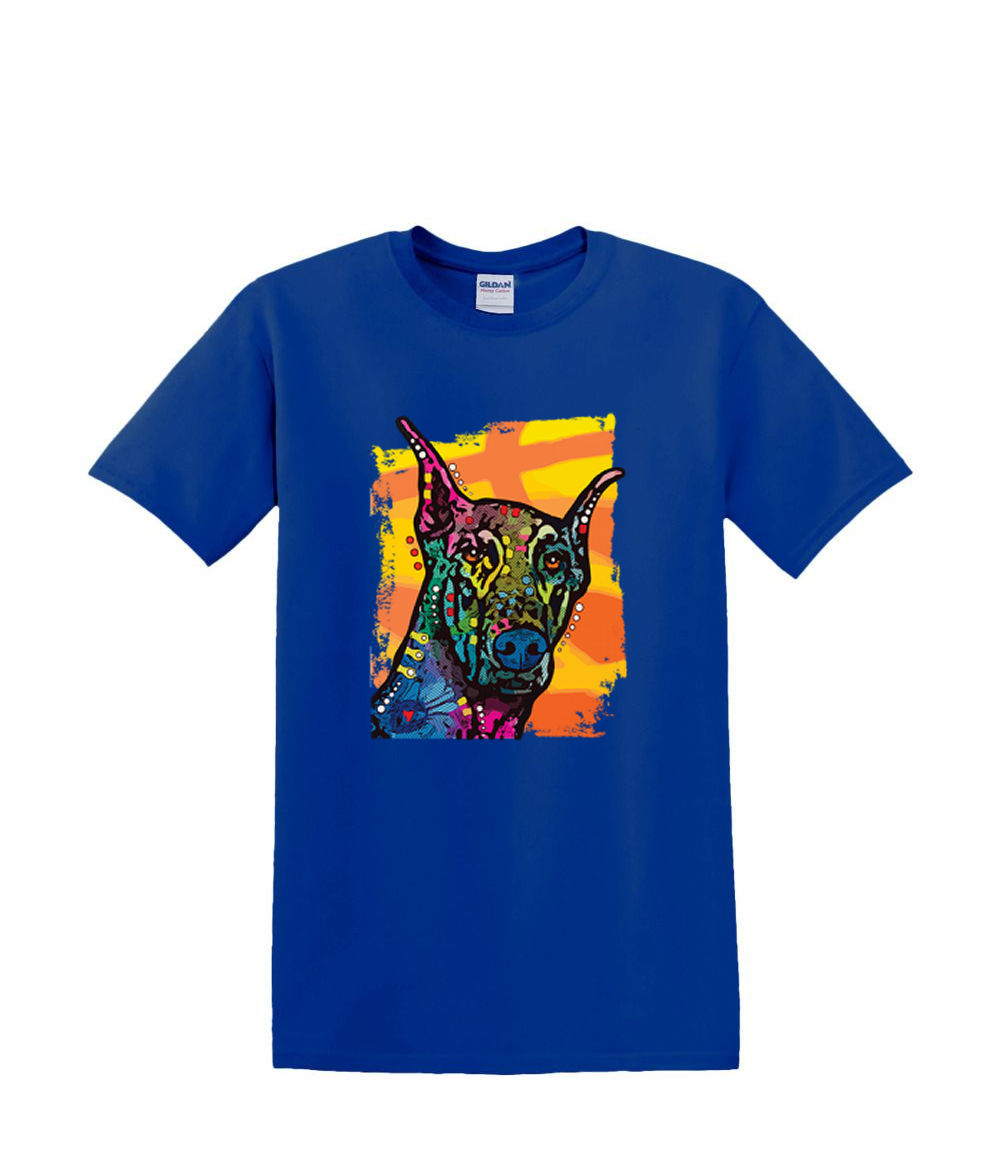 T-Shirt S bis 2XL 3XL - BUNTER DOBERMANN - Neon Hund Haustier - Spaß Humor Erwachsene - Bild 35 von 72