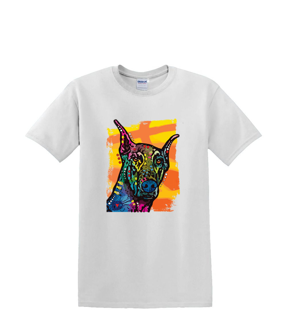 T-Shirt S bis 2XL 3XL - BUNTER DOBERMANN - Neon Hund Haustier - Spaß Humor Erwachsene - Bild 48 von 72