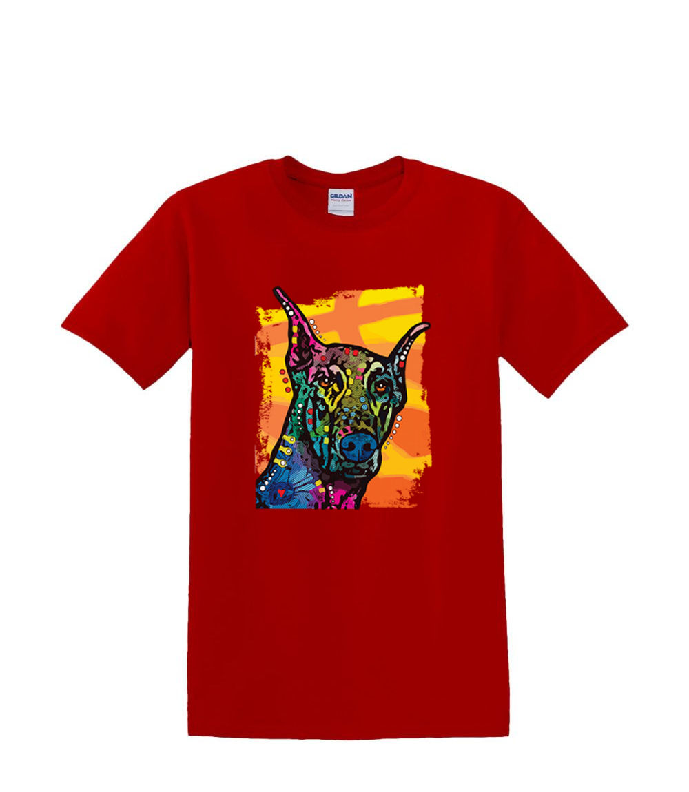 T-Shirt S bis 2XL 3XL - BUNTER DOBERMANN - Neon Hund Haustier - Spaß Humor Erwachsene - Bild 42 von 72