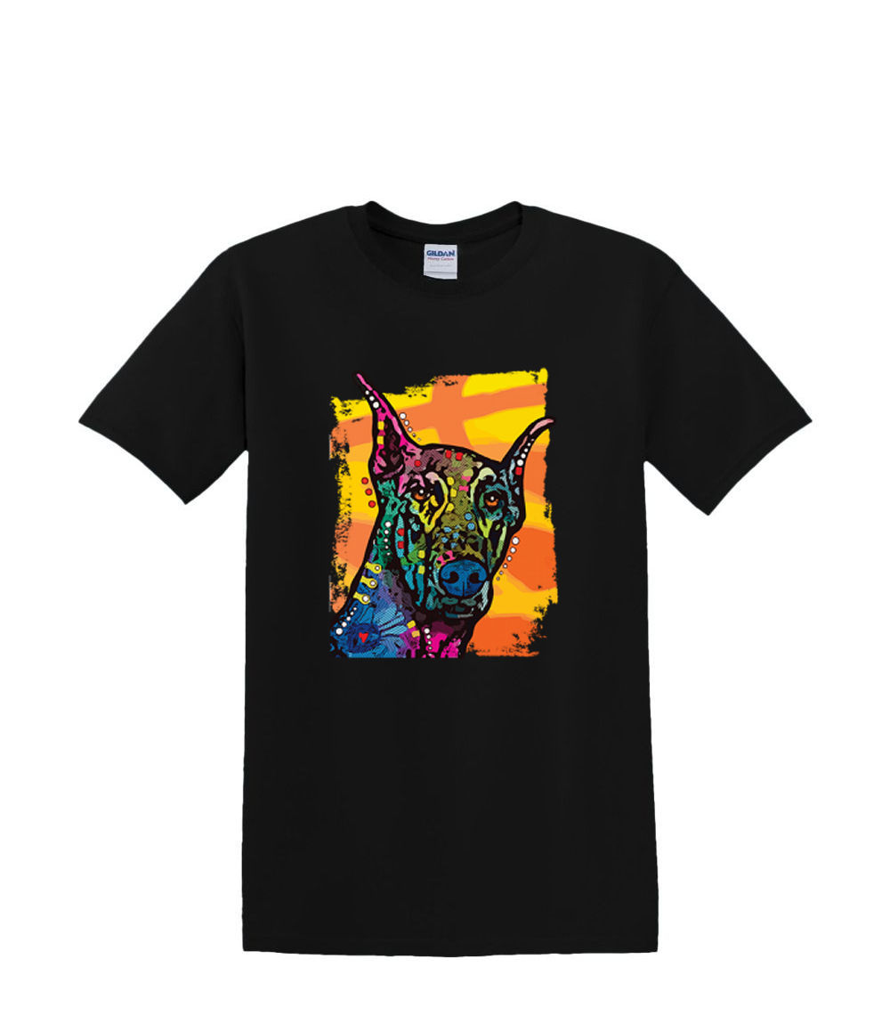 T-Shirt S bis 2XL 3XL - BUNTER DOBERMANN - Neon Hund Haustier - Spaß Humor Erwachsene - Bild 14 von 72