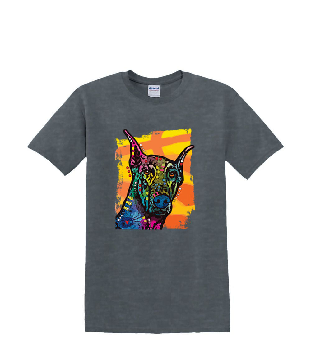 T-Shirt S bis 2XL 3XL - BUNTER DOBERMANN - Neon Hund Haustier - Spaß Humor Erwachsene - Bild 56 von 72