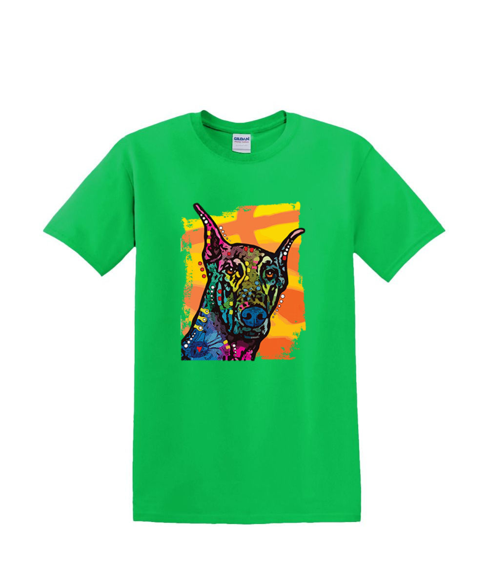 T-Shirt S bis 2XL 3XL - BUNTER DOBERMANN - Neon Hund Haustier - Spaß Humor Erwachsene - Bild 22 von 72