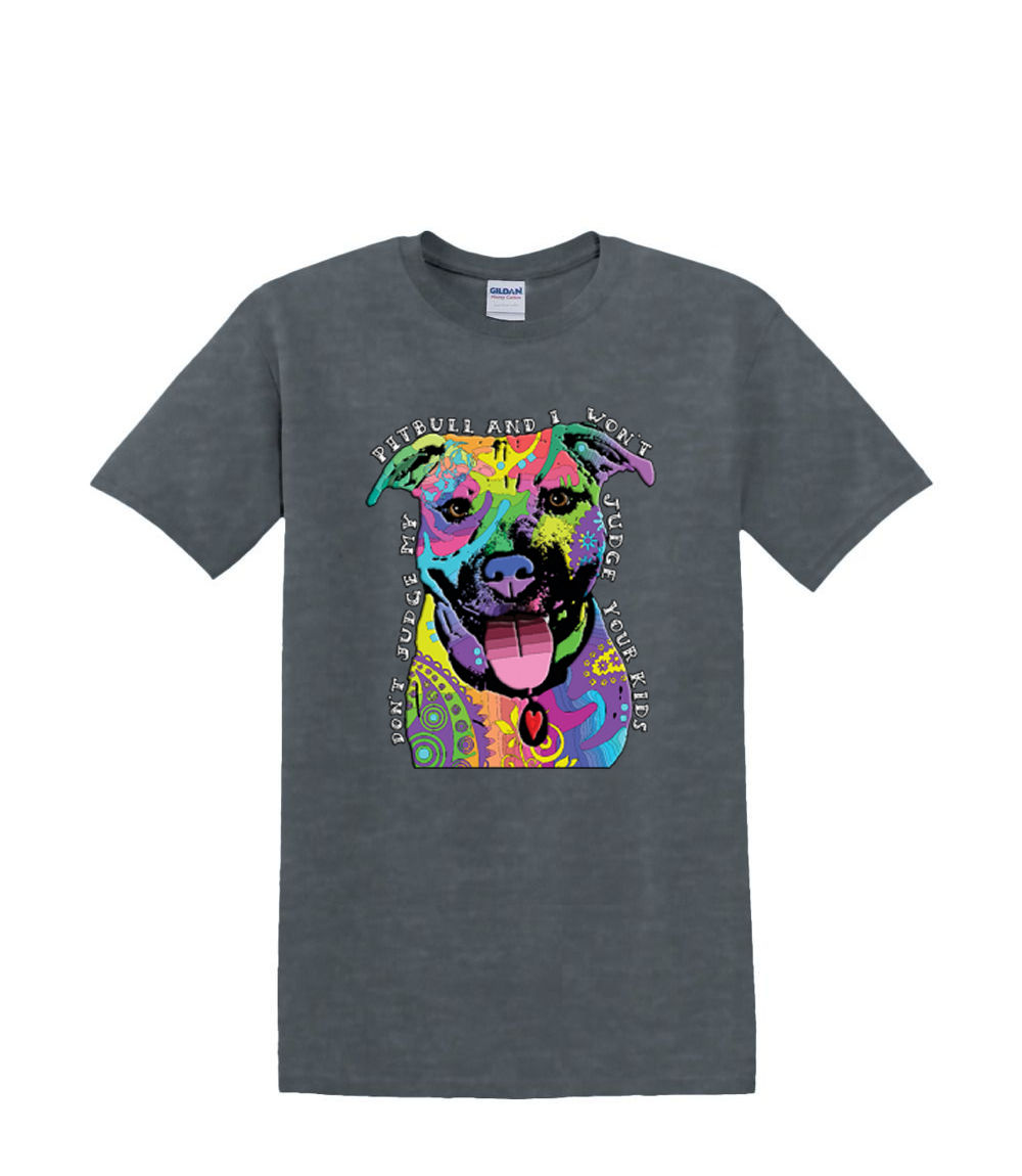 S to 2XL 3XL - PUFF - don't JUDGE me puppy pitbull - dog pet neon adult - Picture 59 of 72