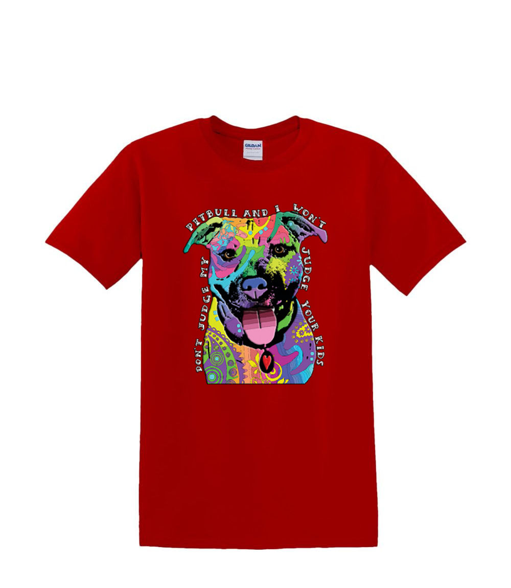 S to 2XL 3XL - PUFF - don't JUDGE me puppy pitbull - dog pet neon adult - Picture 41 of 72