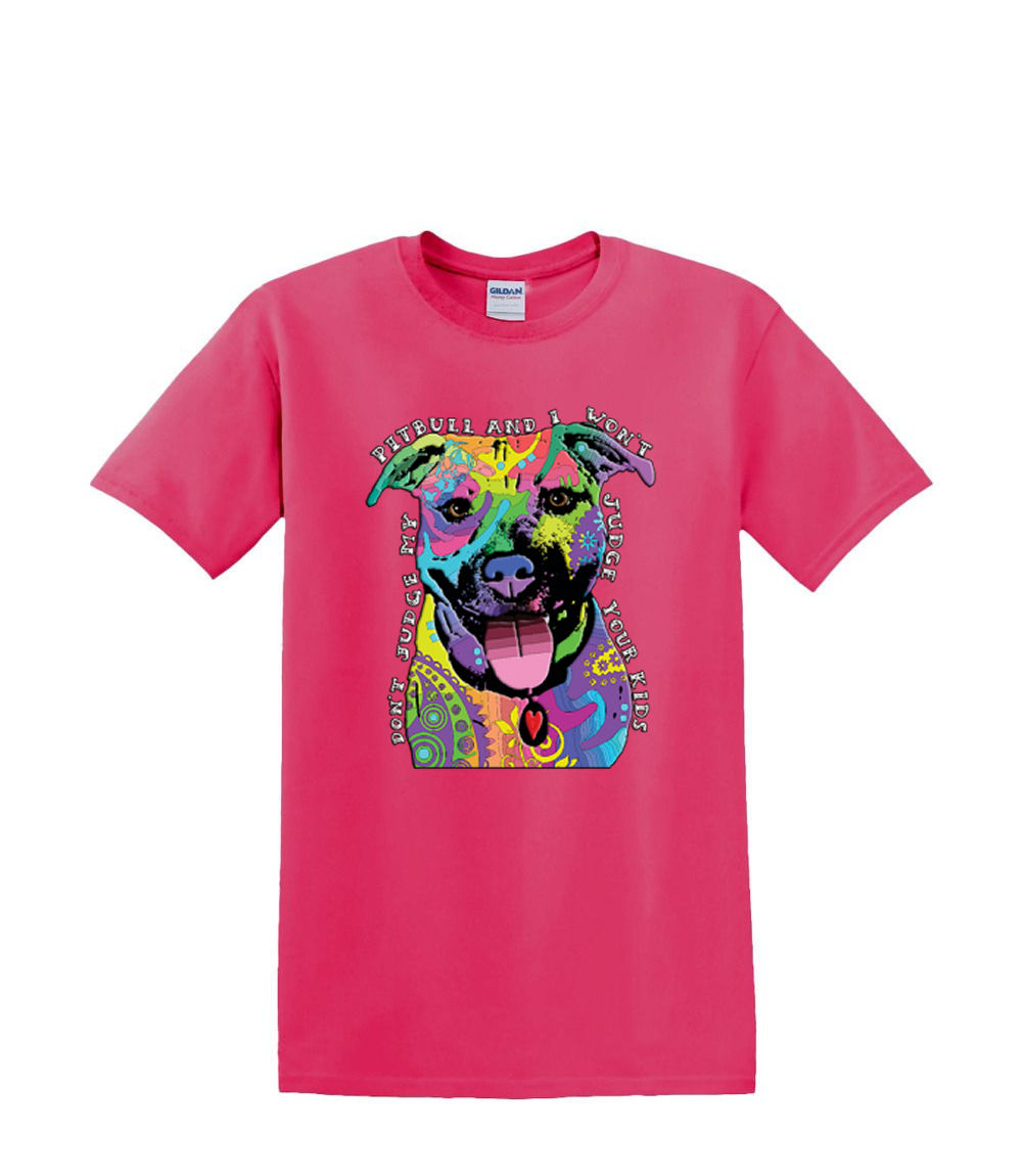 S to 2XL 3XL - PUFF - don't JUDGE me puppy pitbull - dog pet neon adult - Picture 63 of 72