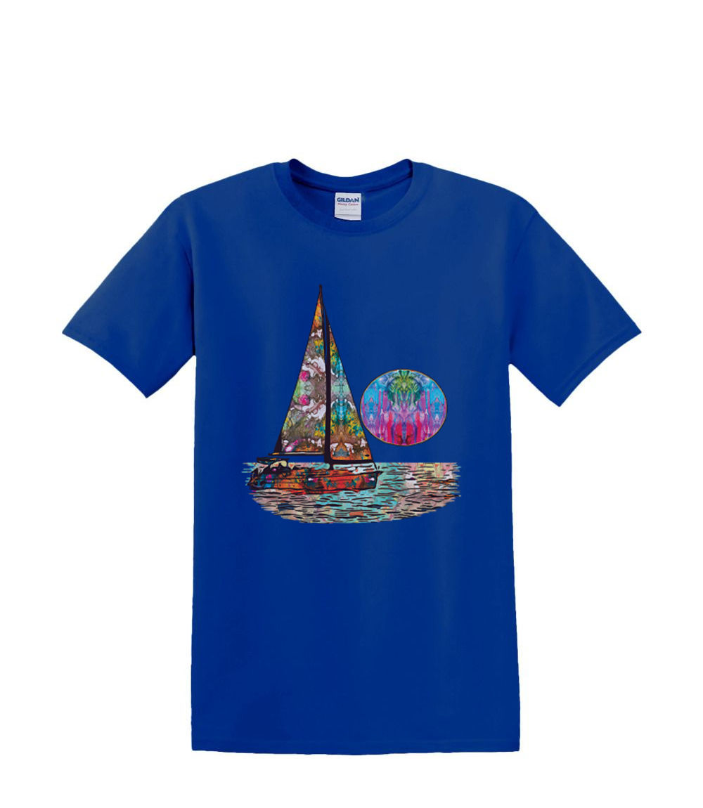 Camiseta S a 2XL 3XL - VELERO AMANECER yate agua neón diversión adulto - Imagen 35 de 72