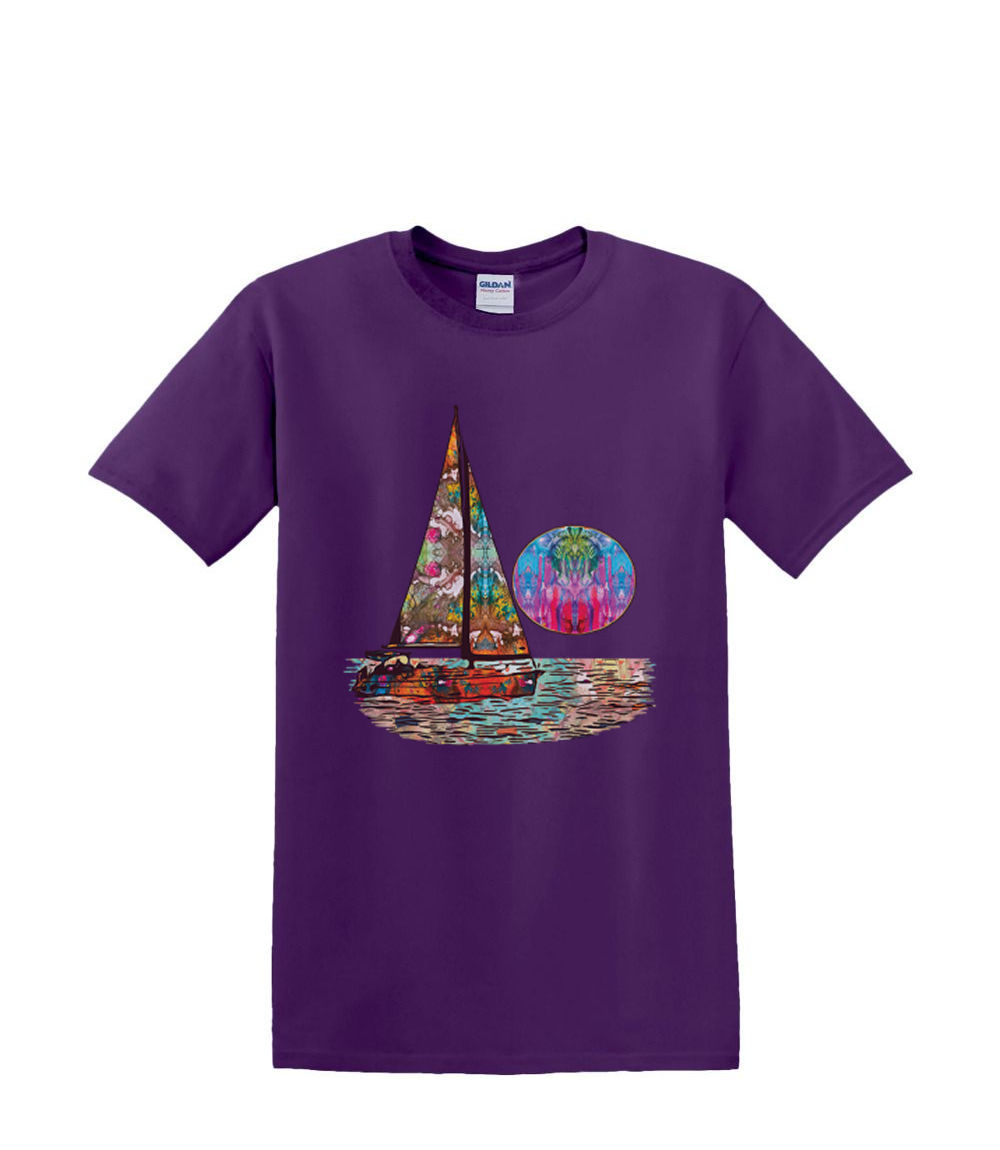 Camiseta S a 2XL 3XL - VELERO AMANECER yate agua neón diversión adulto - Imagen 30 de 72