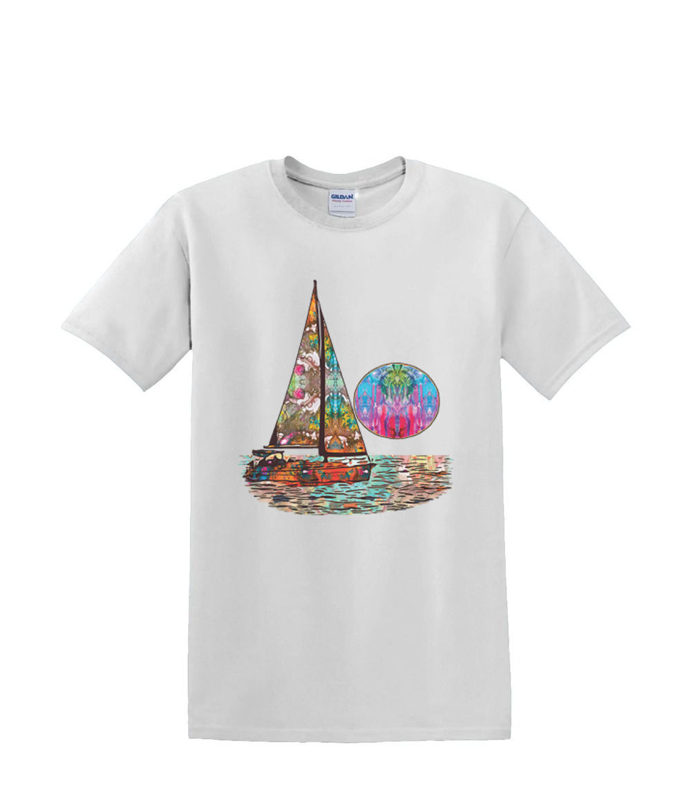 Camiseta S a 2XL 3XL - VELERO AMANECER yate agua neón diversión adulto - Imagen 43 de 72