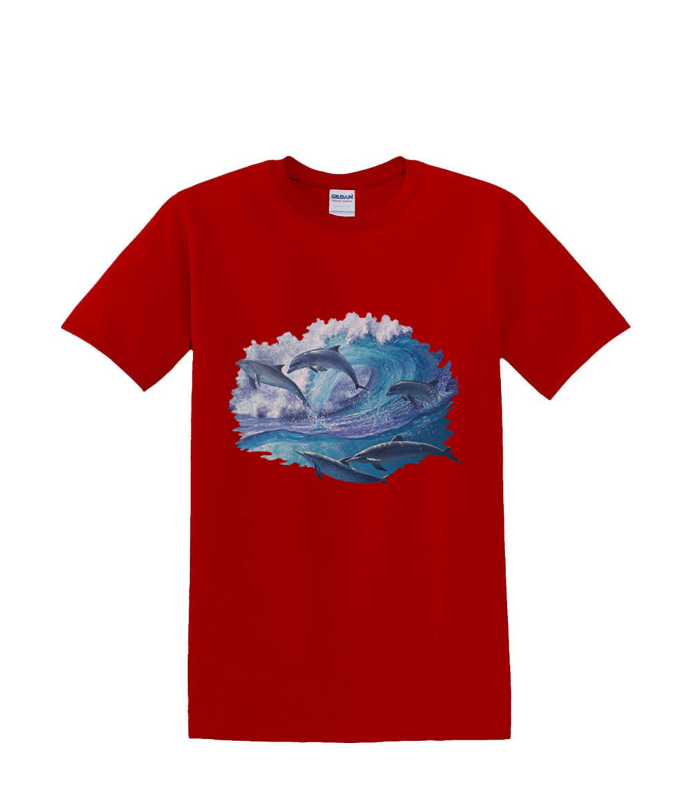 t-Shirt S to 2XL 3XL - DOLPHIN keep on SWIMMING beach waves fun adult - Picture 41 of 72