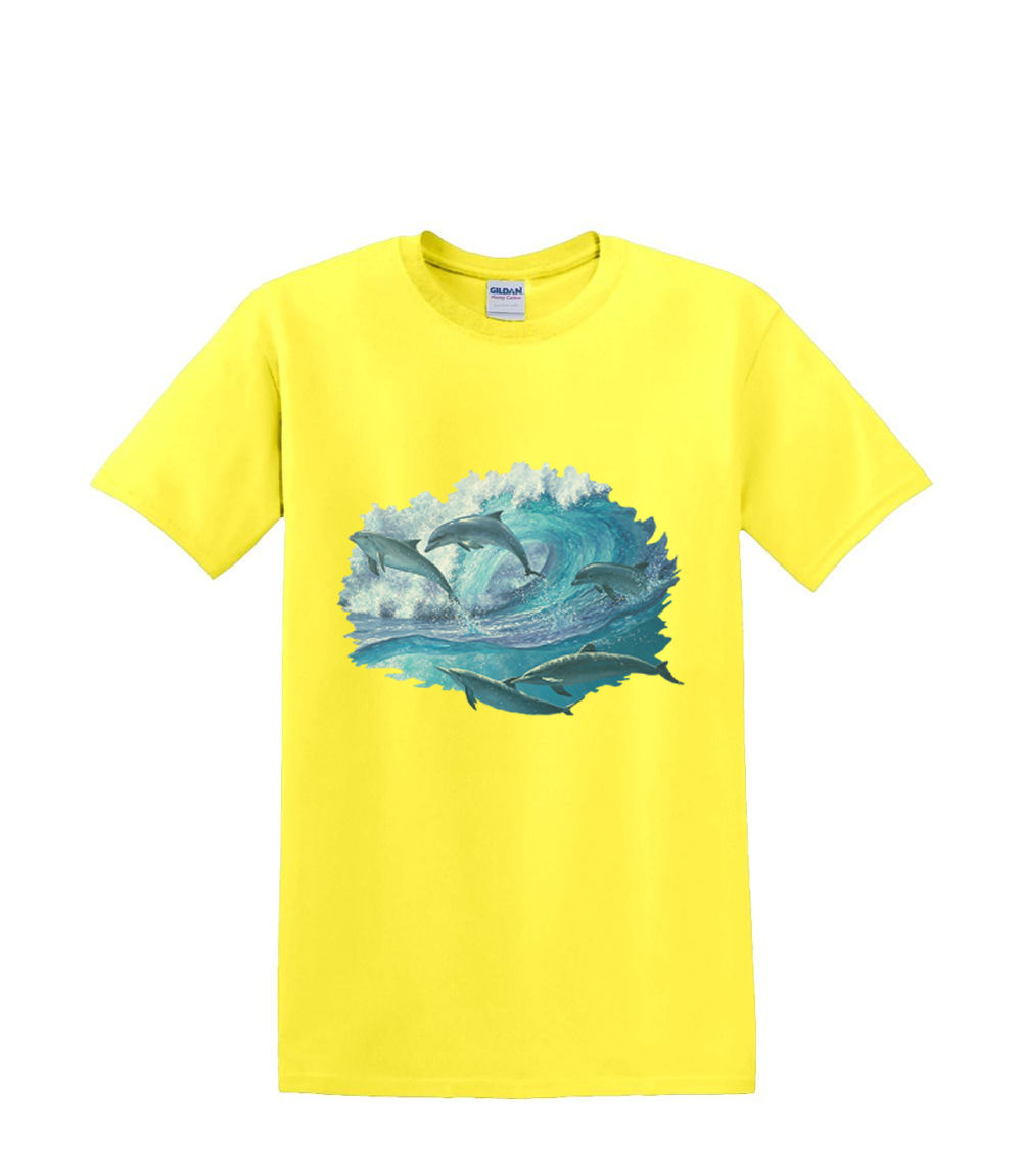 t-Shirt S to 2XL 3XL - DOLPHIN keep on SWIMMING beach waves fun adult - Picture 50 of 72