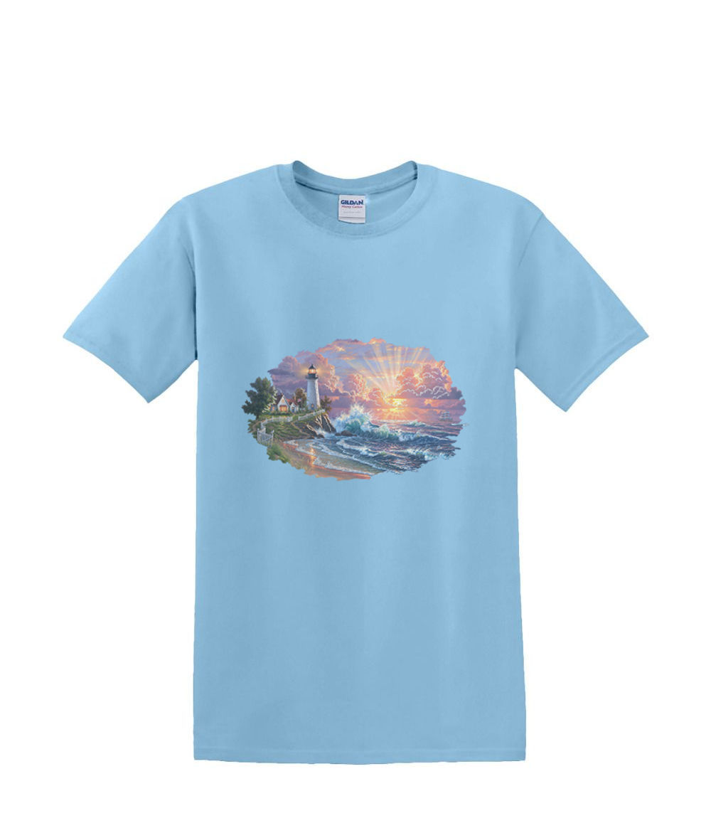 T-shirt small to 3xL LIGHT of HOPE LIGHTHOUSE sealife resort waves nautical fun - Picture 17 of 36